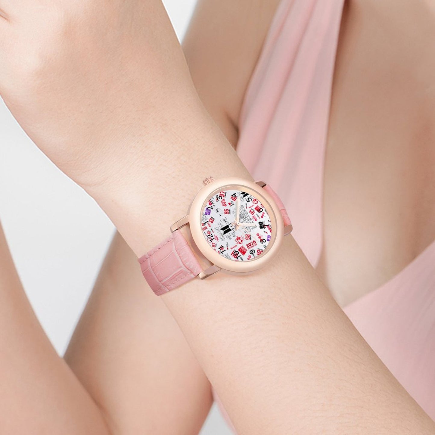 BTS Hooligan Inspired Minimalist Wristwatch | Elegant K-Pop PU Leather Band Watch for ARMY