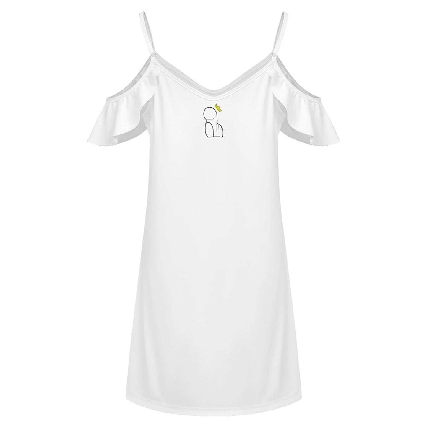 Stray Kids SKZOO Custom Ruffle Dress | All-Over Print Spaghetti Strap Mini Dress