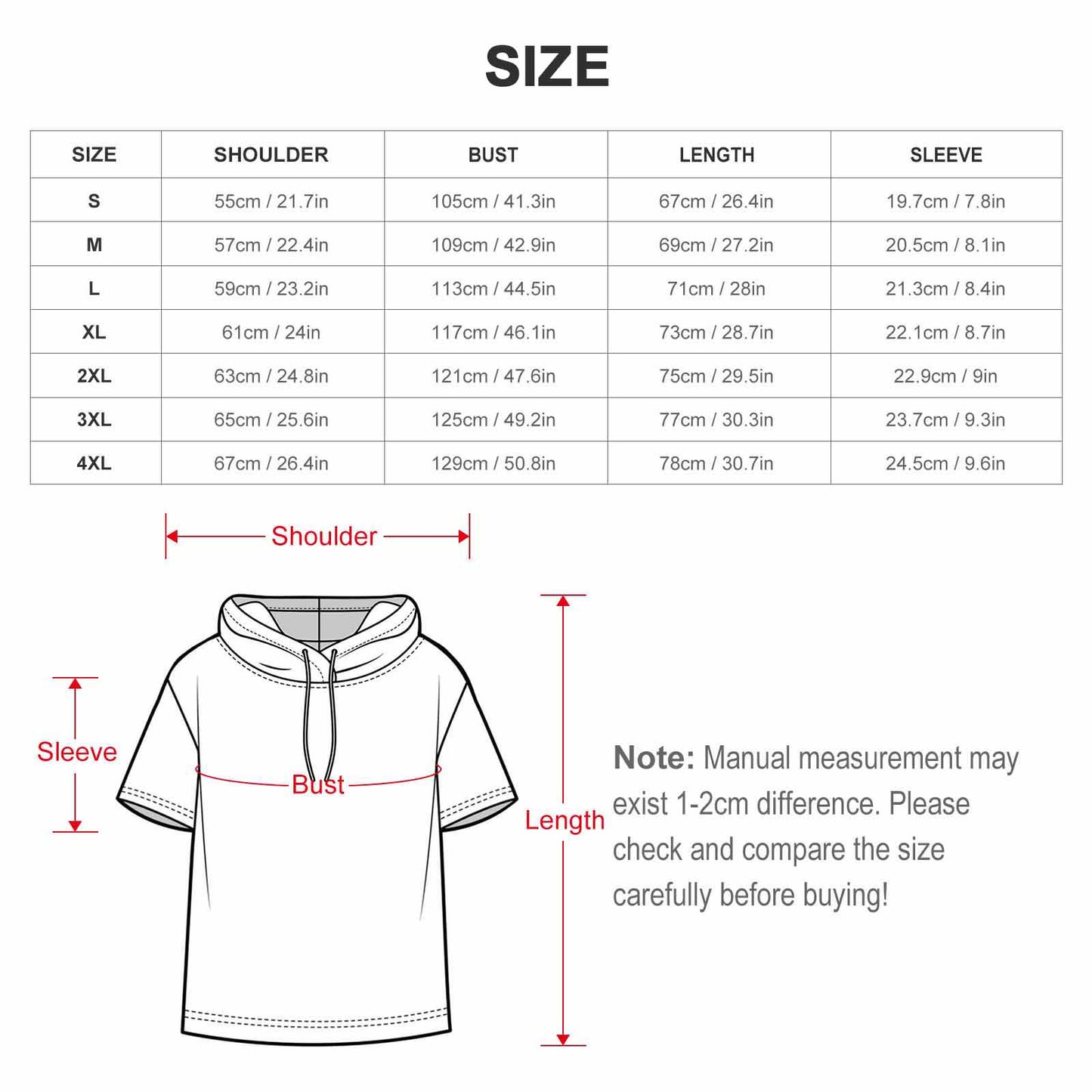 280gsm Men's Mid Sleeved Hoodie(All-Over Printing)