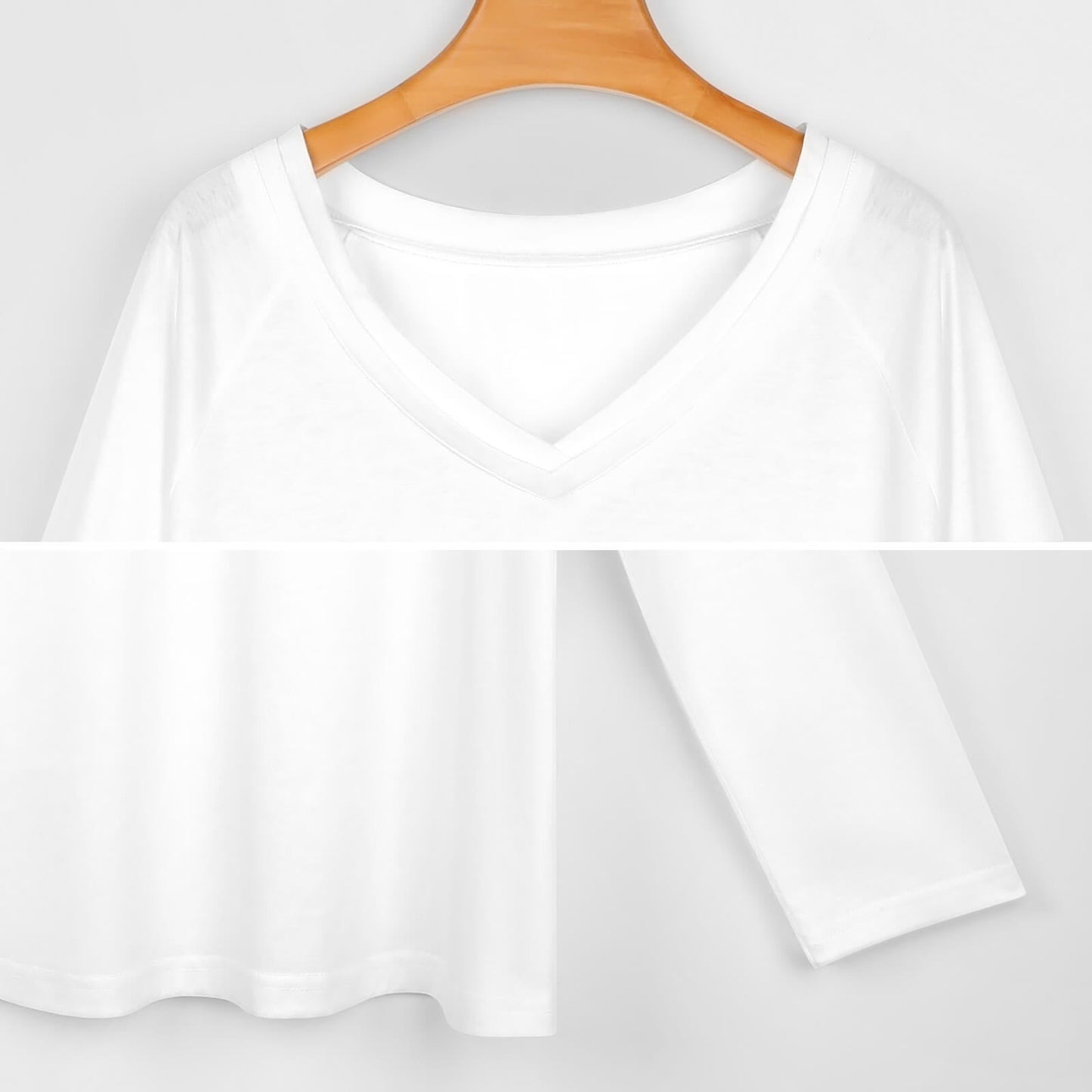 Clothing By Hot Takes Designs white double layer V-neck top made from soft brushed milk silk fabric.