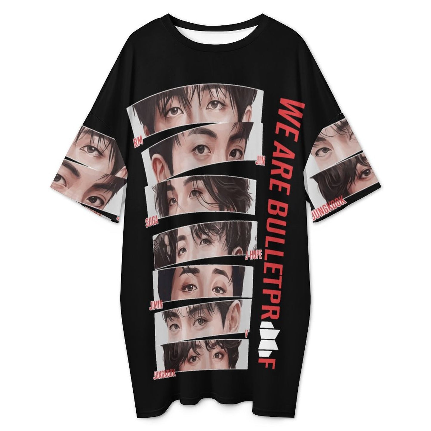 BTS Army 'We Are Bulletproof' Ice Silk Nightdress | K-Pop Fan Loungewear