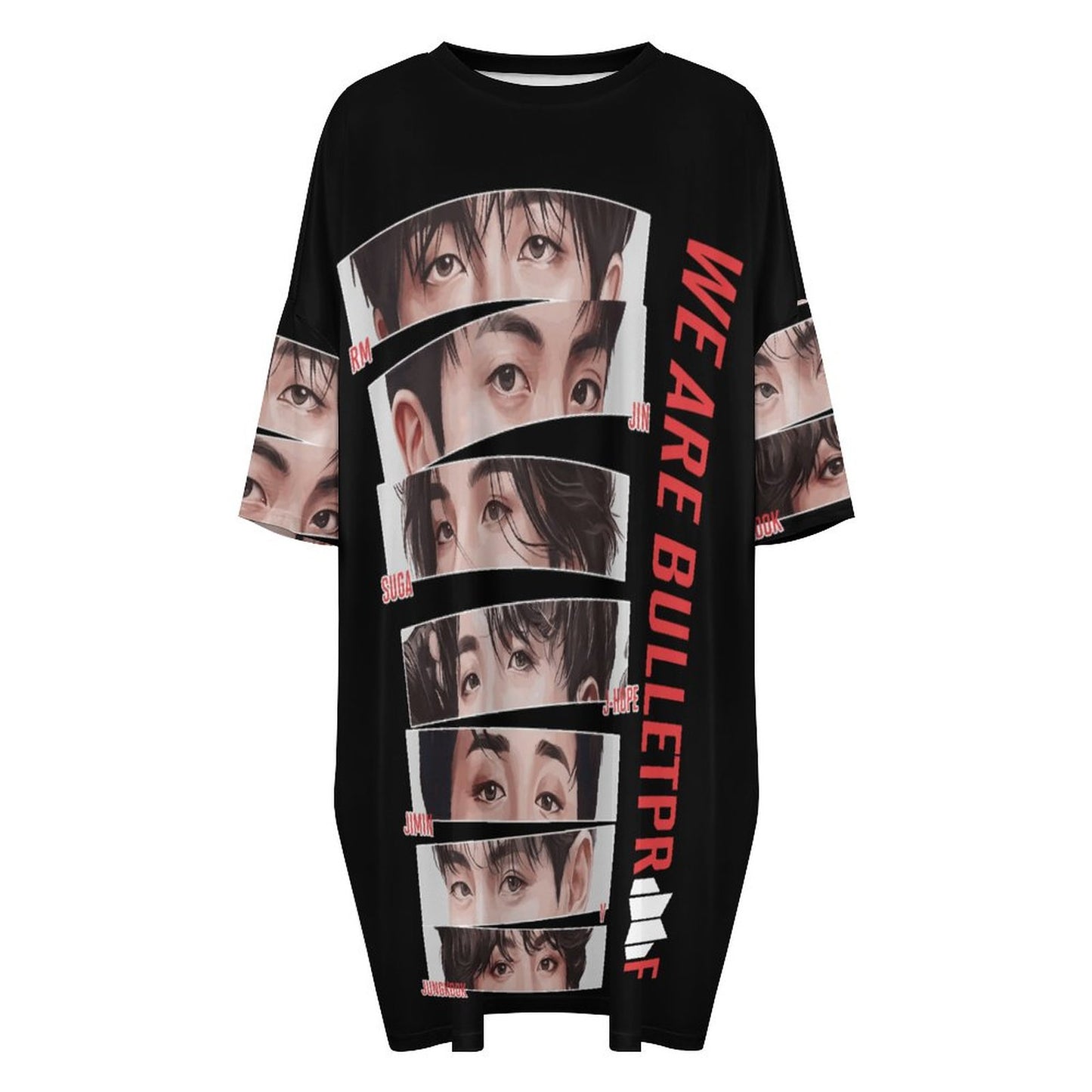BTS Army 'We Are Bulletproof' Ice Silk Nightdress | K-Pop Fan Loungewear
