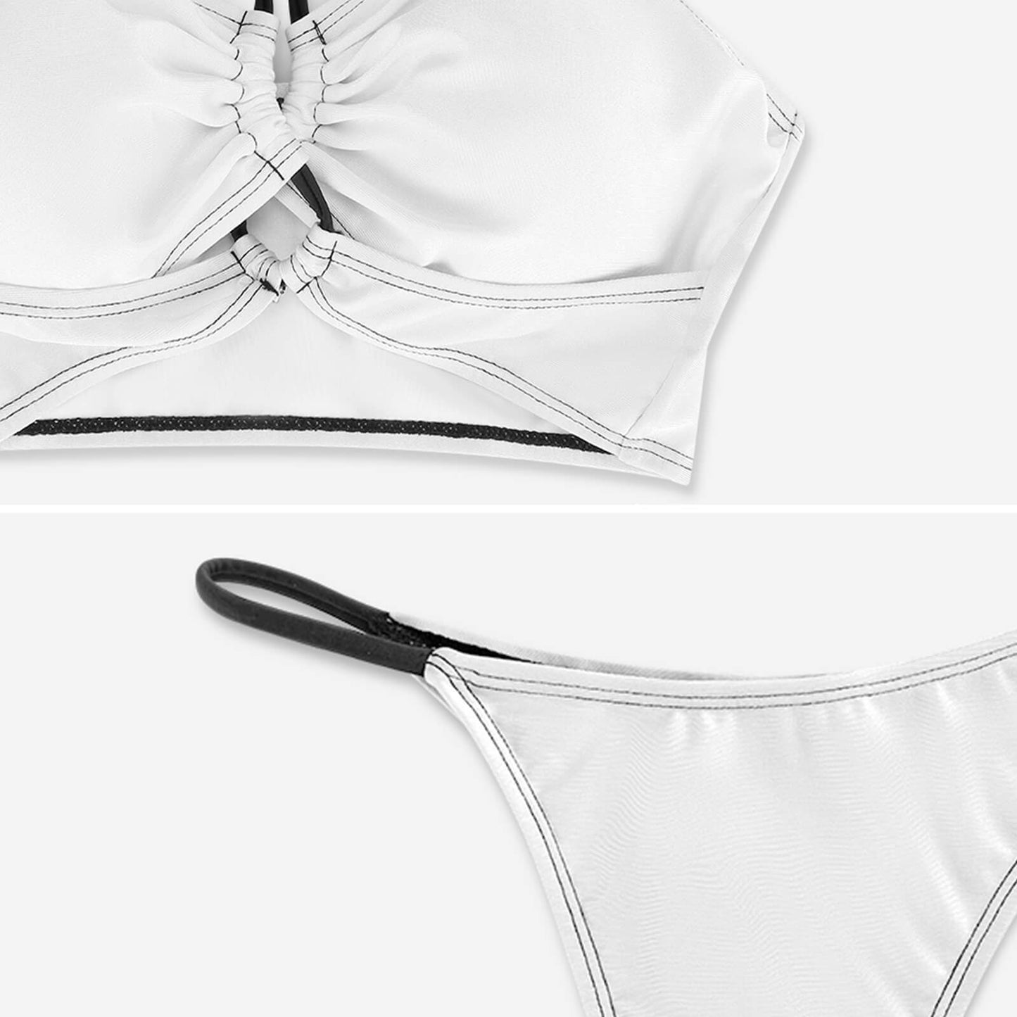 Kpop Custom Bikini Swimsuit | All-Over Print Halter Two-Piece