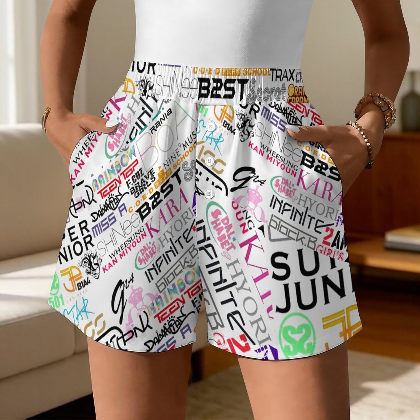 Kpop Stan Custom Lounge Pants | All-Over Print Sleep Pants for Women