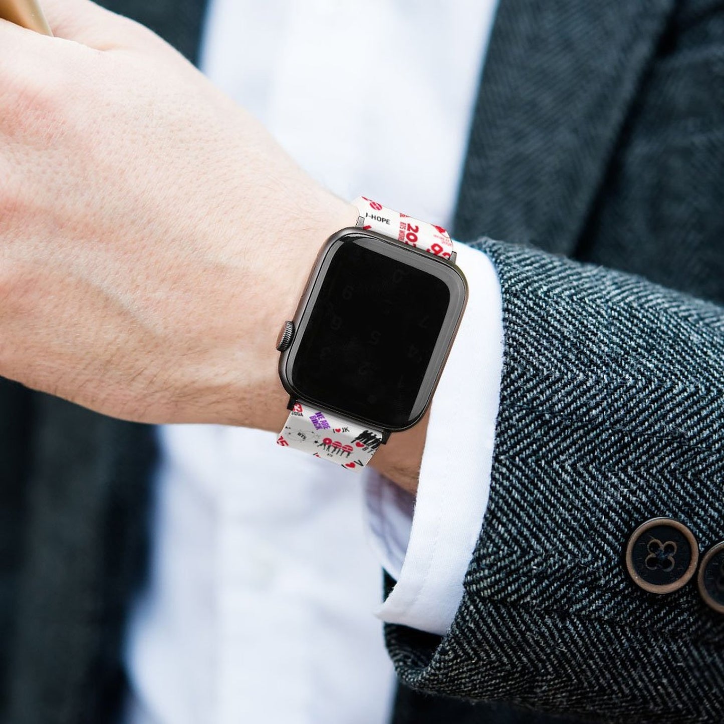 BTS Hooligan Style Silicone Apple Watch Band | Edgy K-Pop Streetwear Watch Strap for ARMY