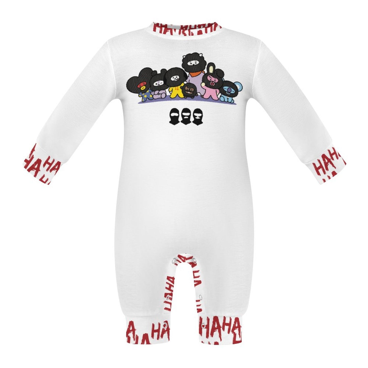 BT21 Hooligan Inspired Long Baby Romper – Premium Faux Cotton K-Pop Infused Onesie