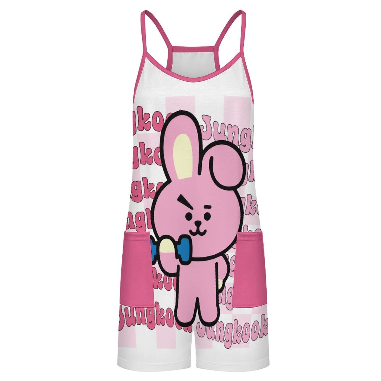 BT21 Cooky Jungkook Suspender Jumpsuit With Pockets | K-Pop Fan Merch