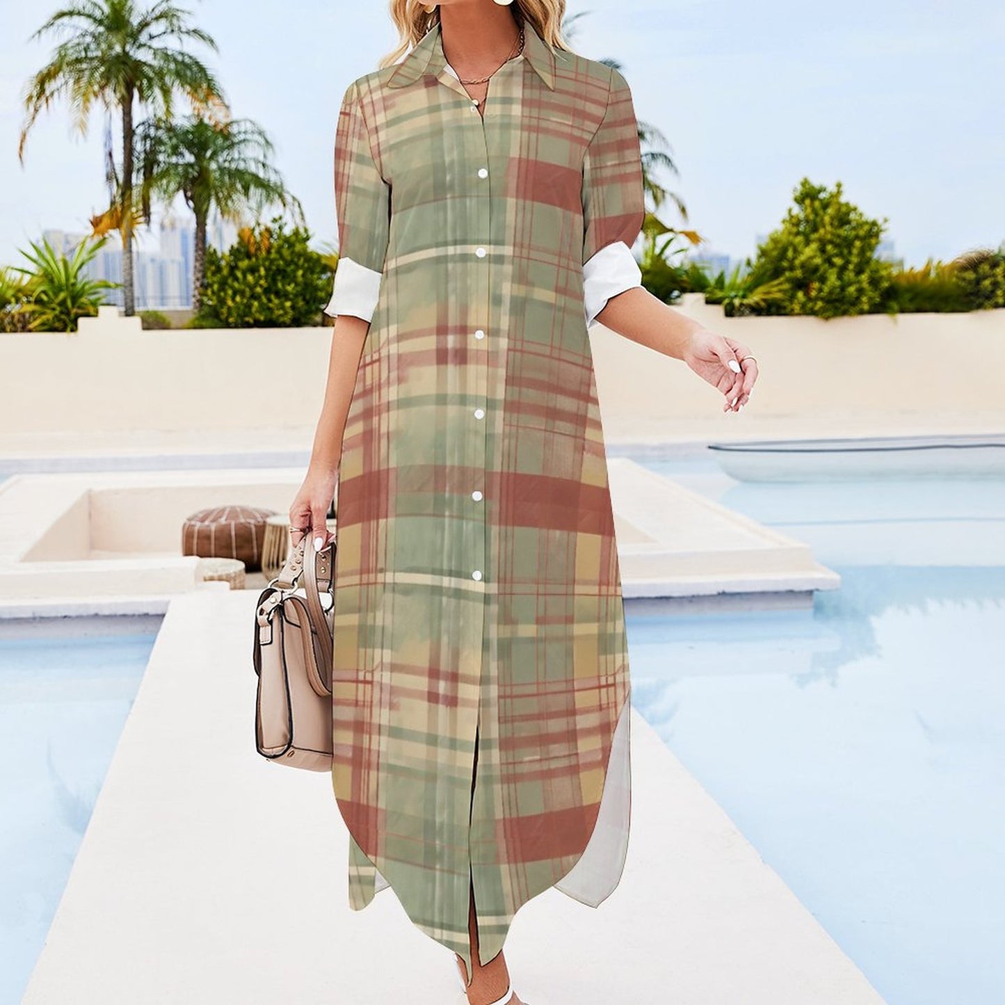 135gsm Button Down Collar Dress(All-Over Printing)