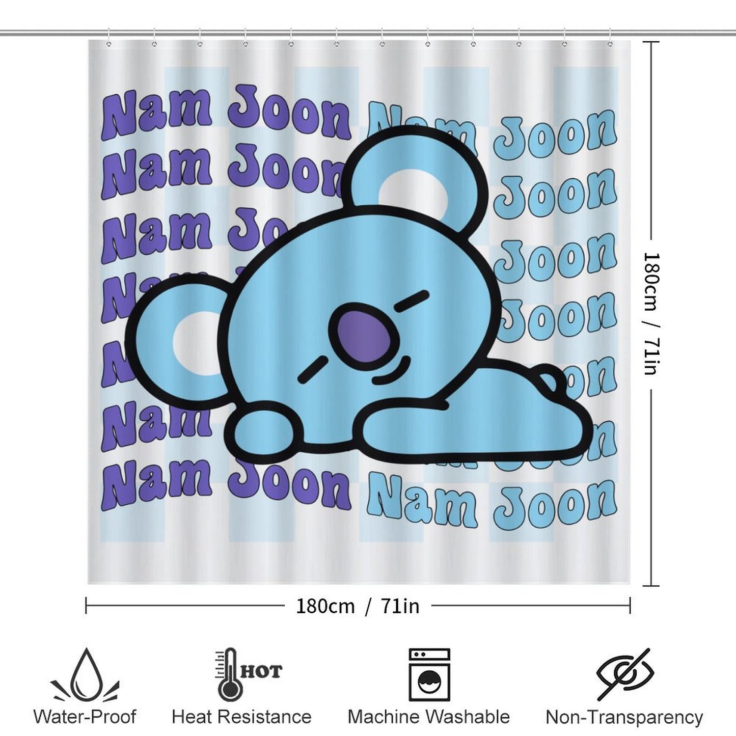 BT21 Koya RM Namjoon Bathroom 4-Piece Set | K-Pop Fan Home Decor Gift