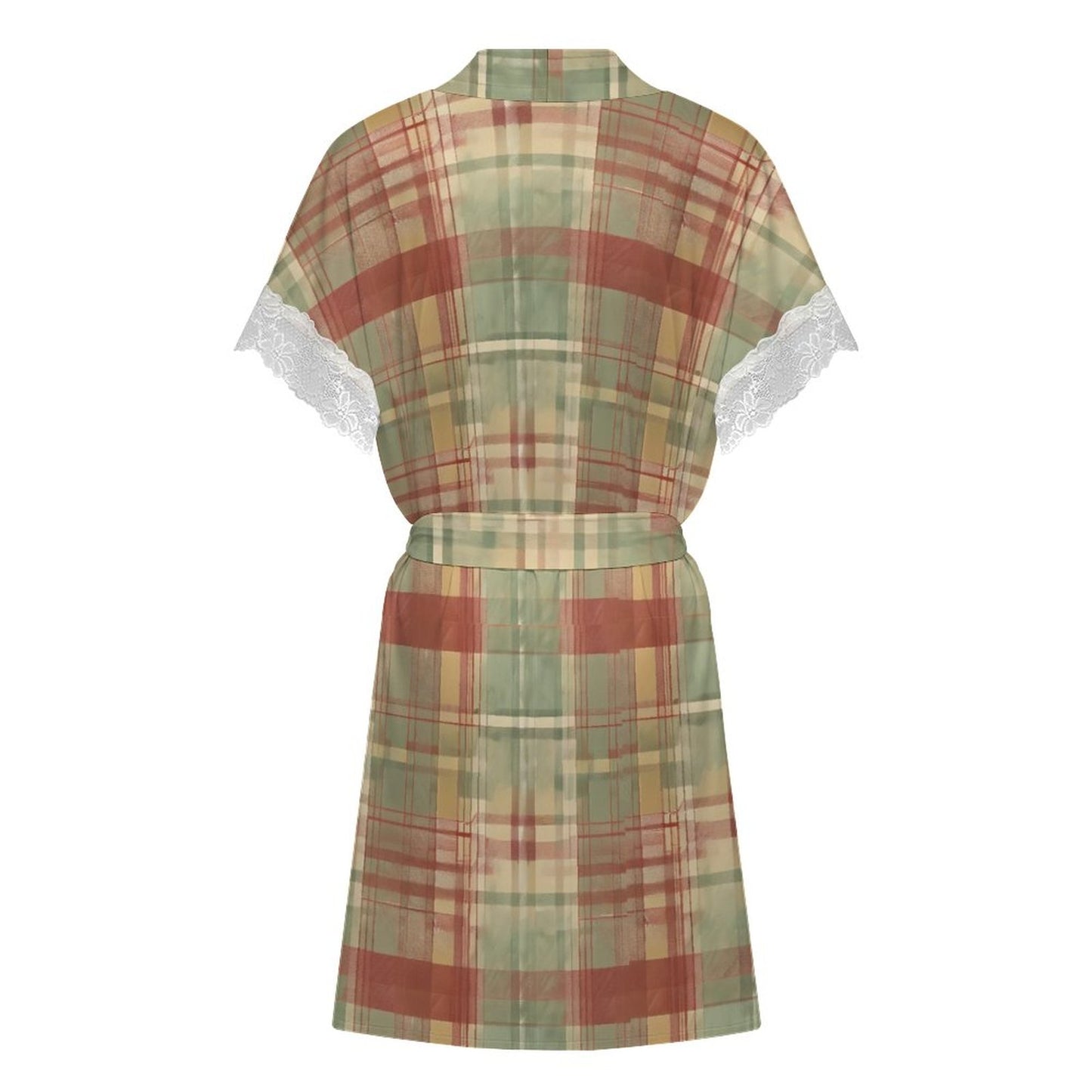 180gsm Lace Trimmed Short Sleeve Nightgown(All-Over Printing)