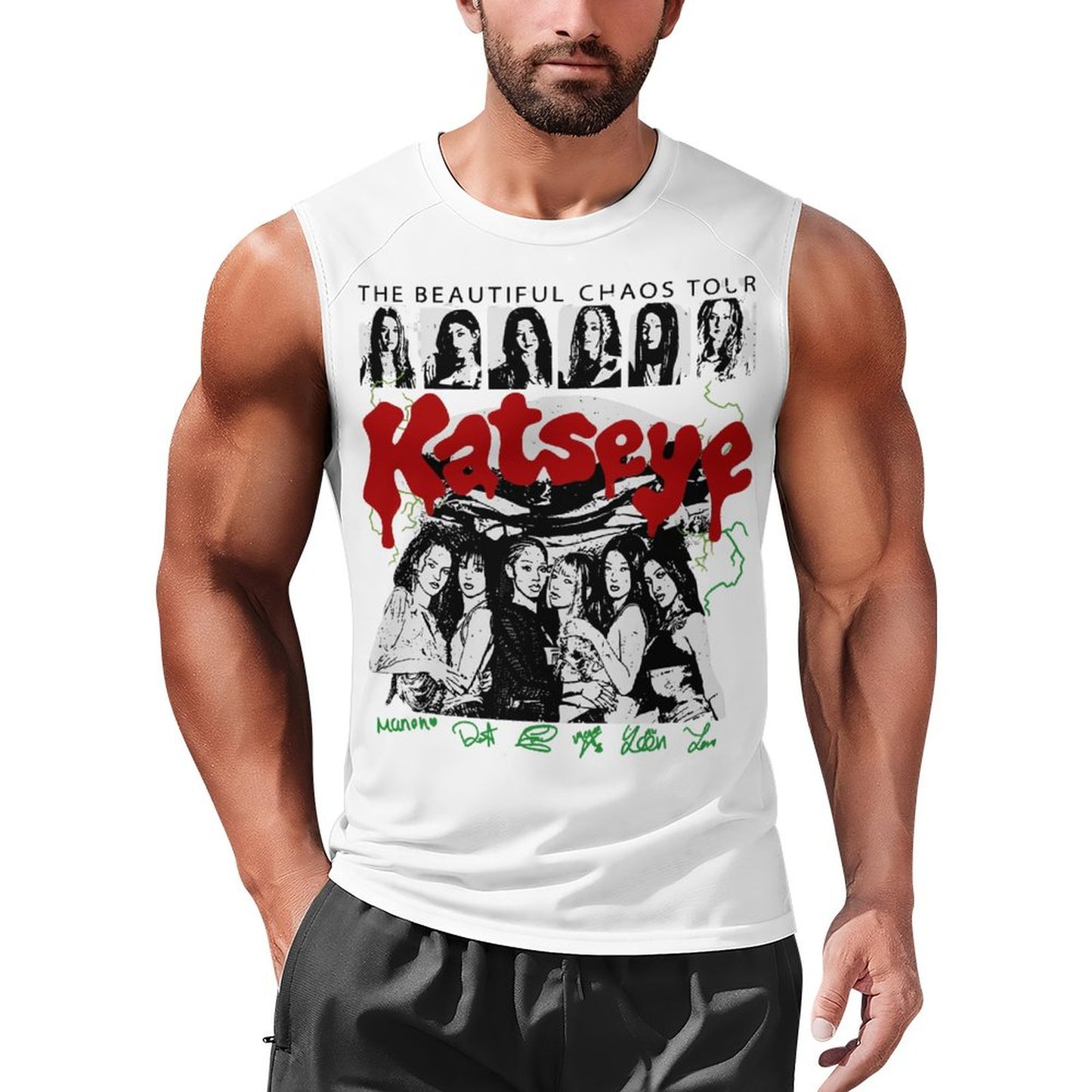 Katseye Beautiful Chaos Tour Tank Top | All-Over Print Men's Tee S-5XL