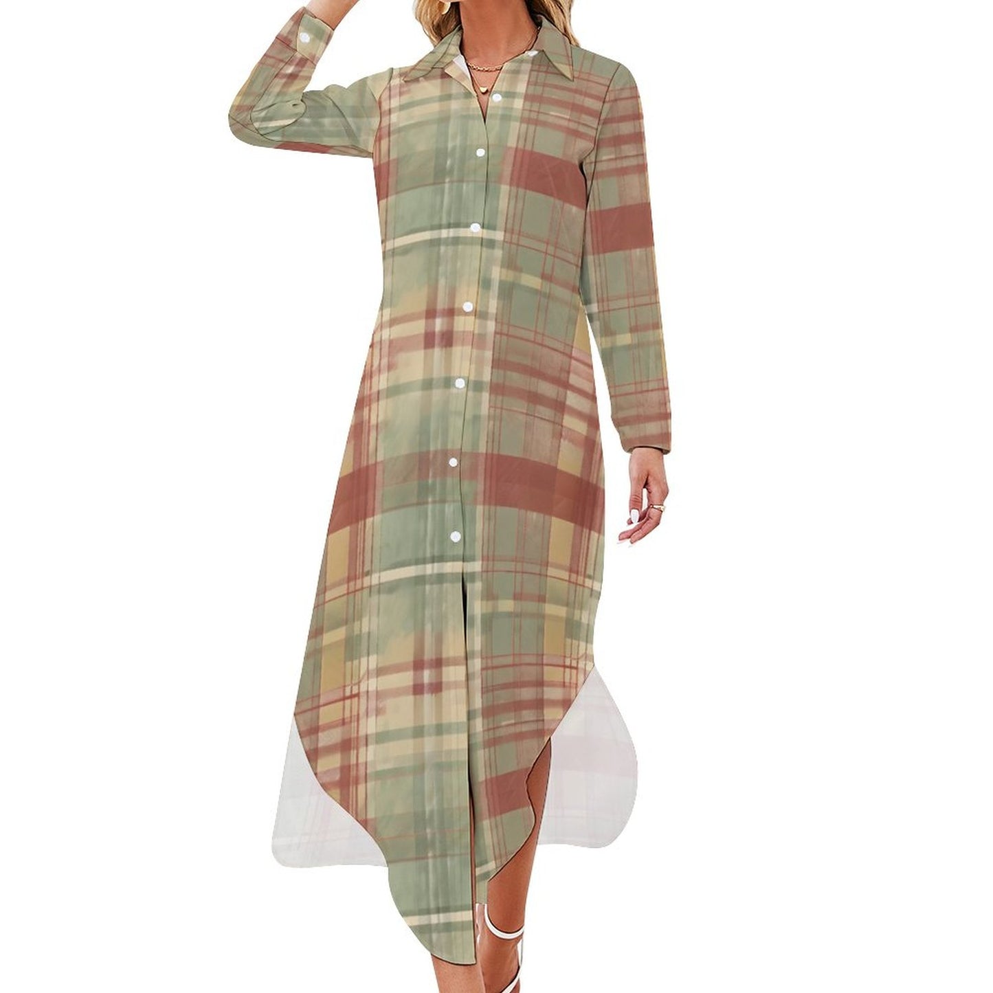 135gsm Button Down Collar Dress(All-Over Printing)