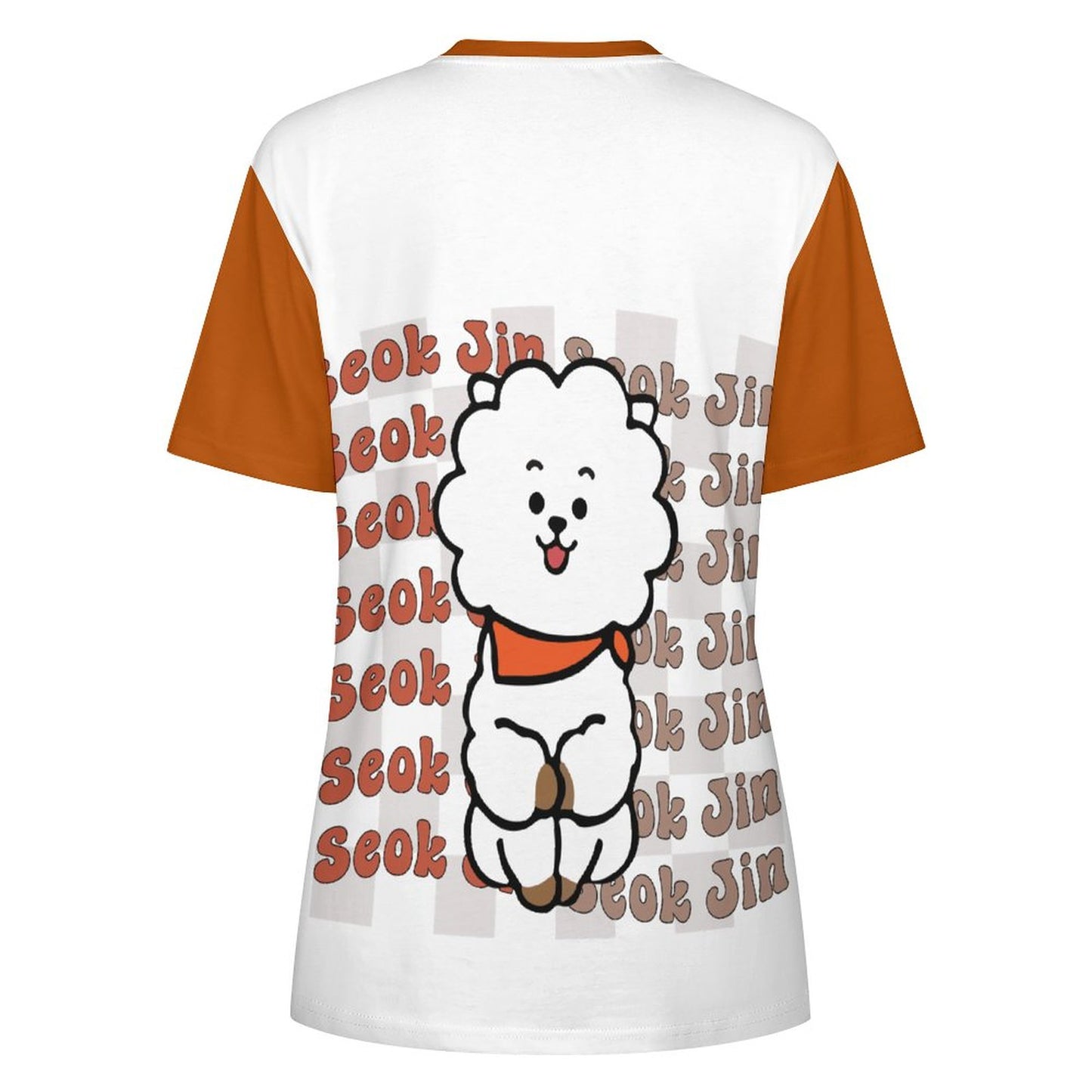 BTS Jin BT21 Women's Cotton T-Shirt | K-Pop Fan Merch All-Over Print