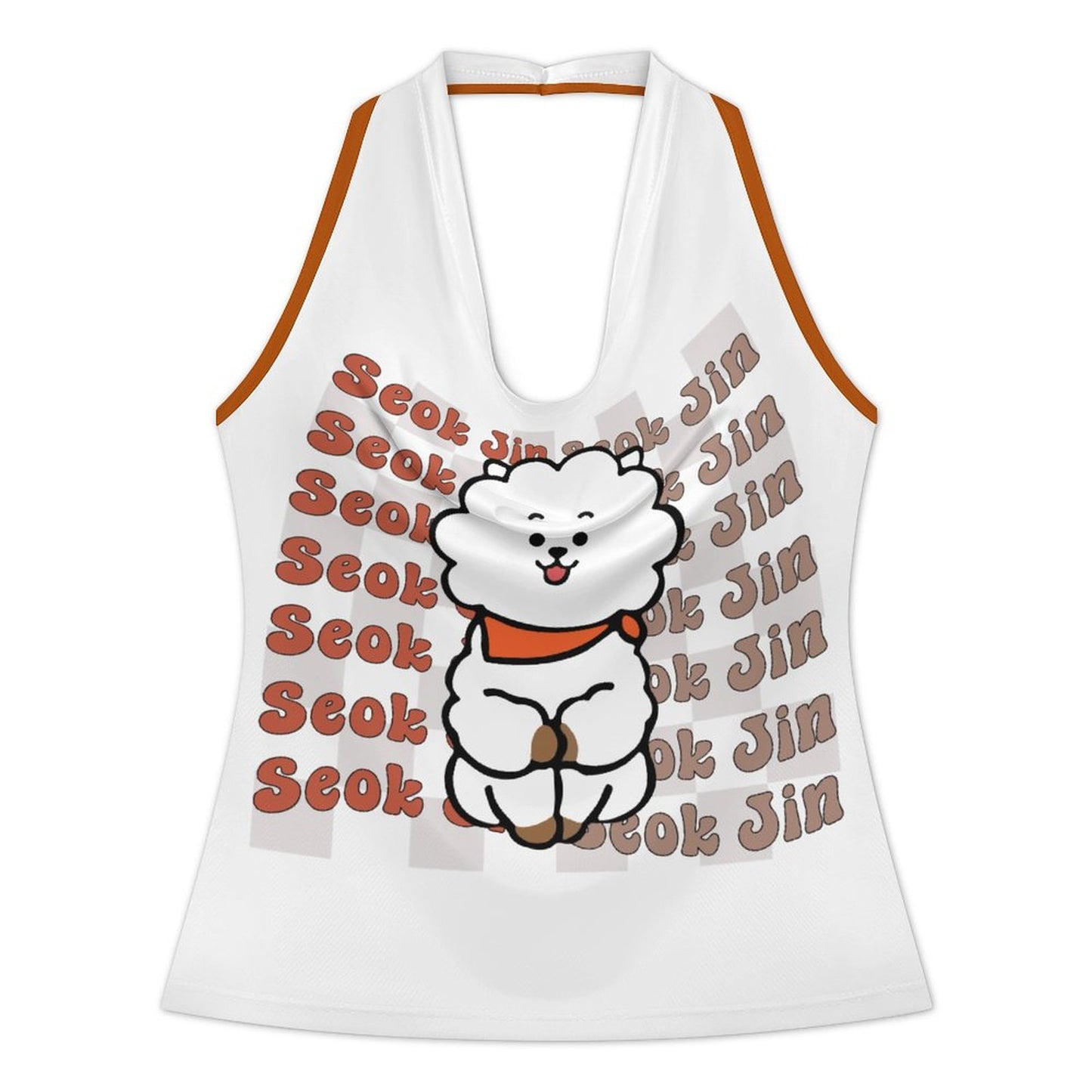 BTS Jin BT21 Halter Tank Top | K-Pop Fan Merch All-Over Print