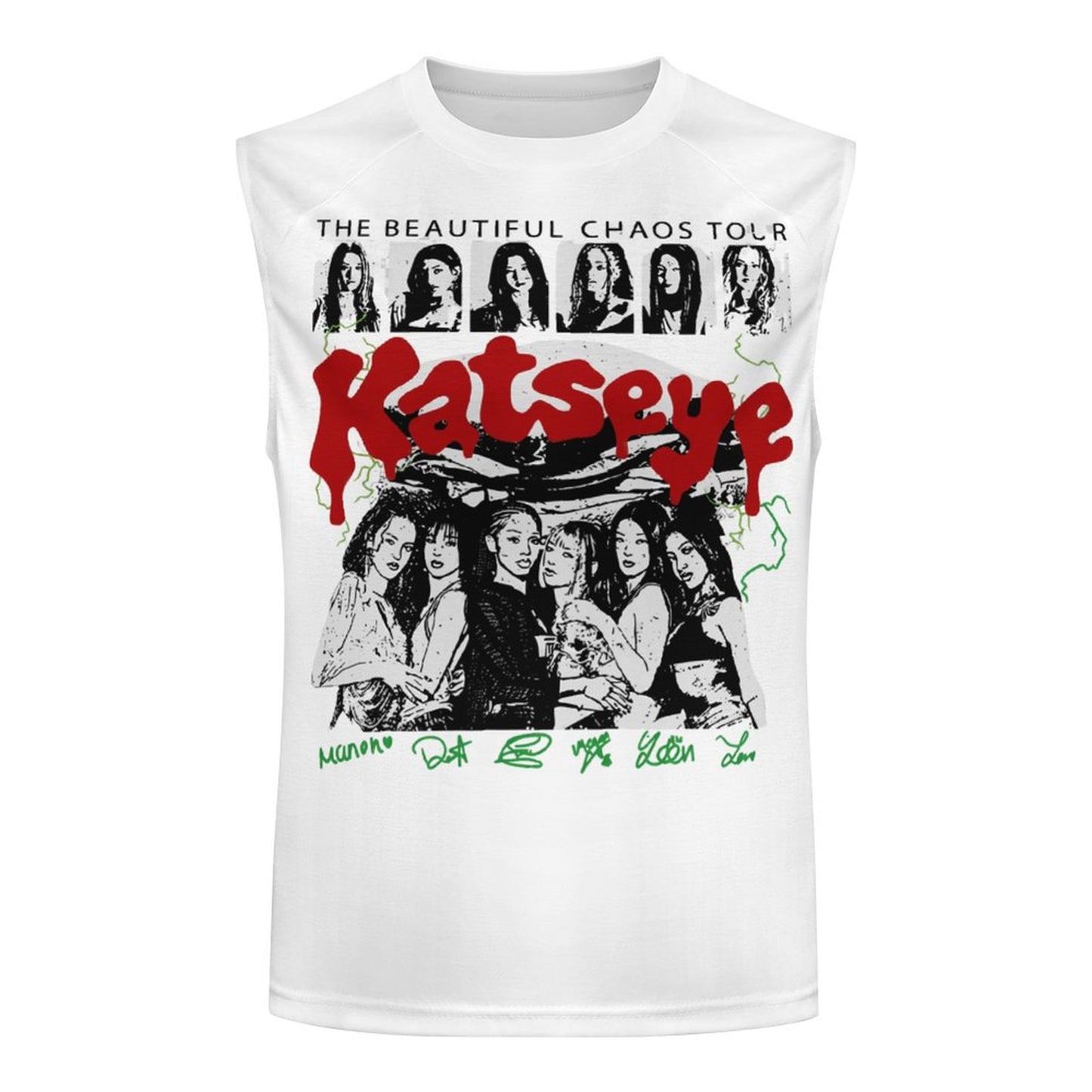 Katseye Beautiful Chaos Tour Tank Top | All-Over Print Men's Tee S-5XL