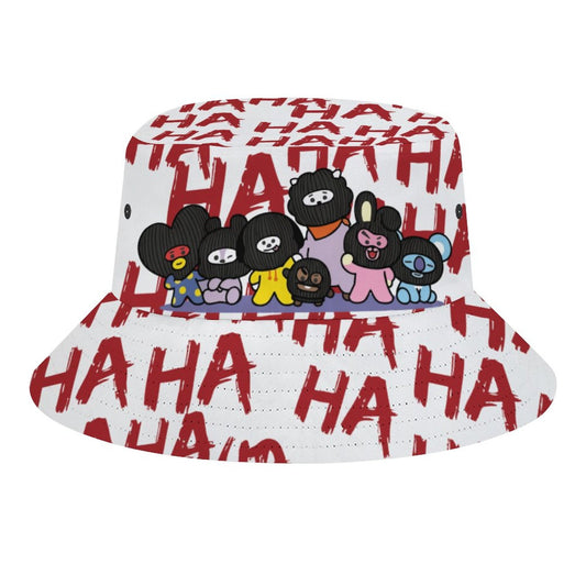 BT21 Hooligan Inspired Adult Bucket Hat – Premium Packable K-Pop Streetwear Sun Cap