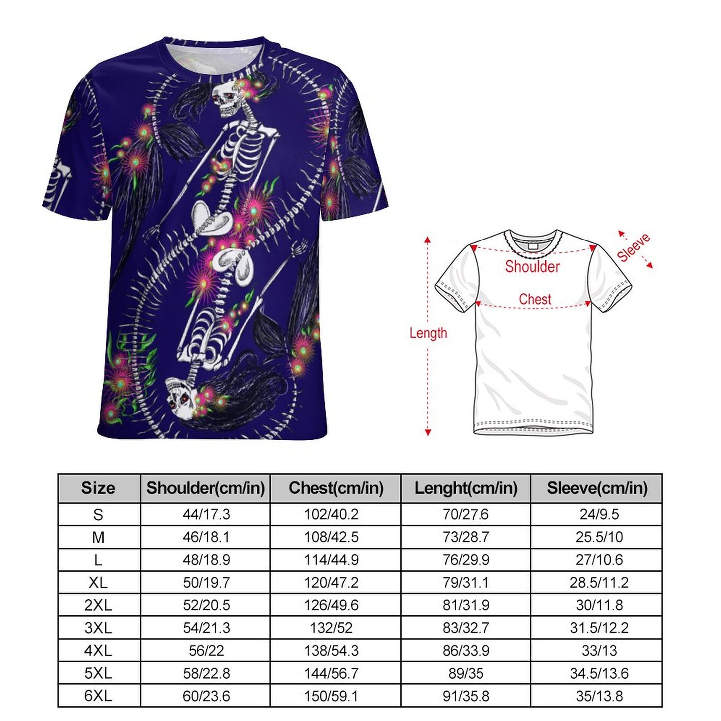 Skeleton Siren Short Sleeve T-Shirt – Premium Women's  Tee
