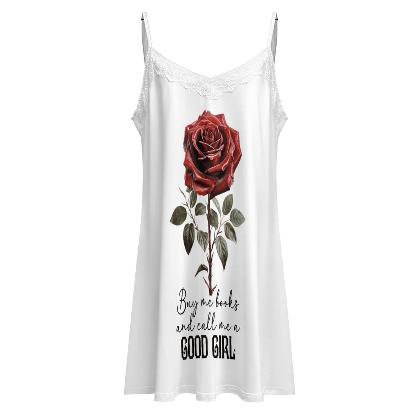 Buy Me All the Books Lace Camisole Nightgown | BookTok Inspired Funny Bookish Gift