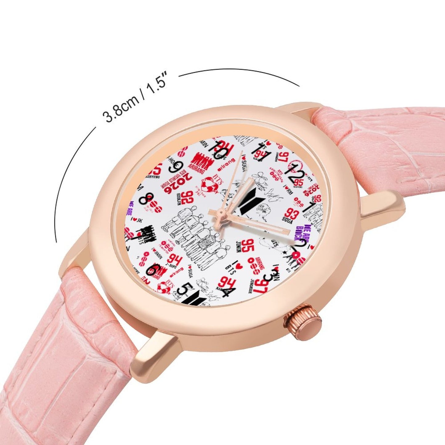 BTS Hooligan Inspired Minimalist Wristwatch | Elegant K-Pop PU Leather Band Watch for ARMY