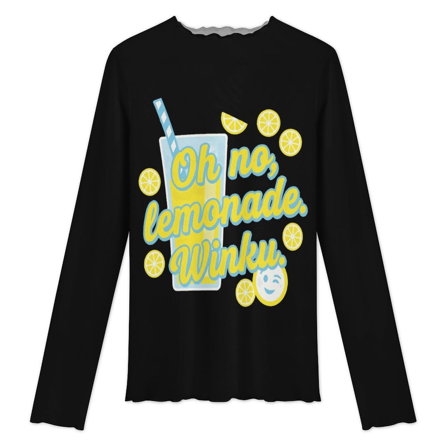 100gsm High Neck Mesh Top For Women(All-Over Printing) — flat lay