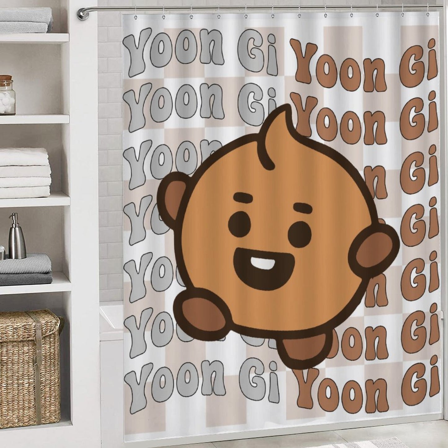 BT21 Shooky Suga Bathroom 4-Piece Set | K-Pop Fan Home Decor Gift