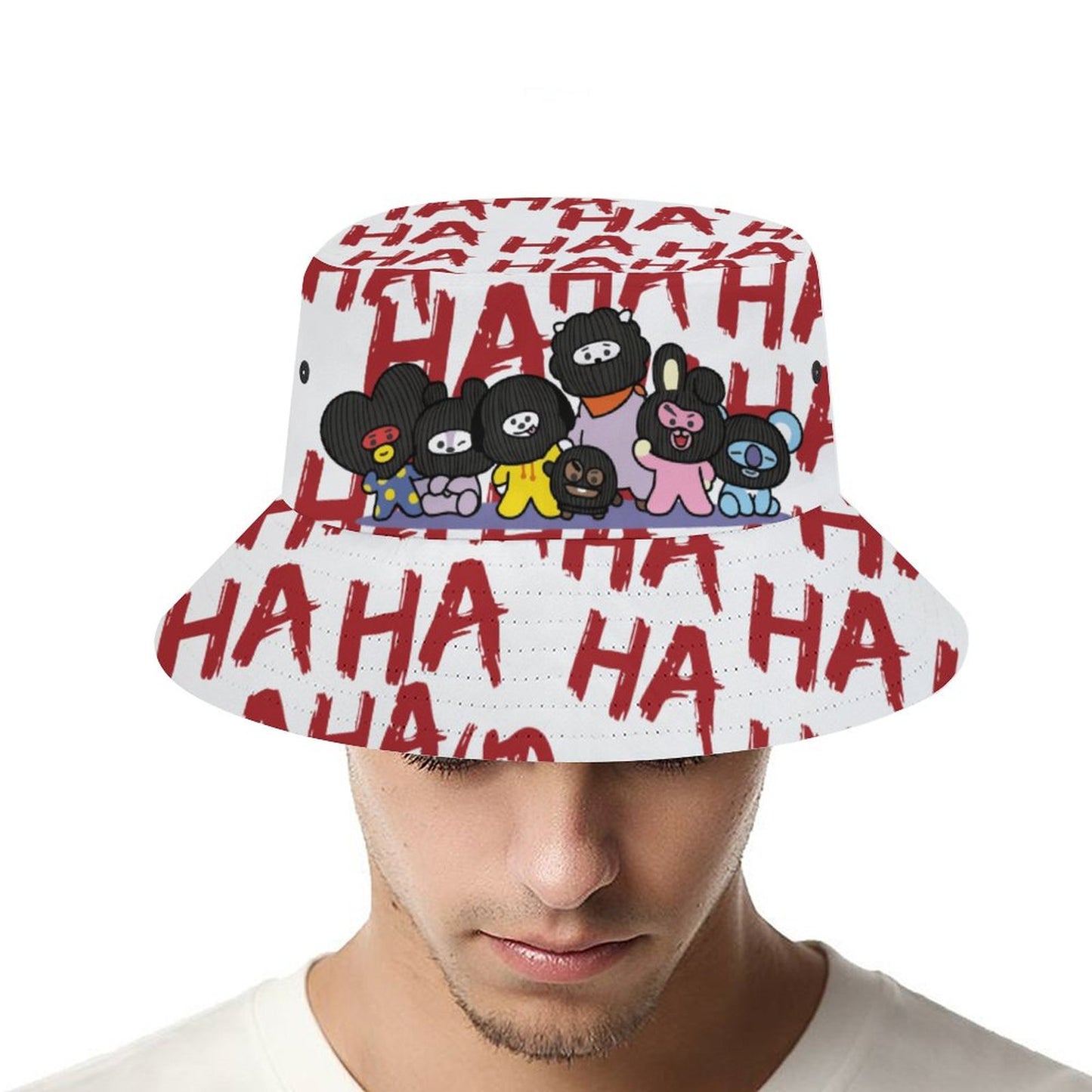 BT21 Hooligan Inspired Adult Bucket Hat – Premium Packable K-Pop Streetwear Sun Cap