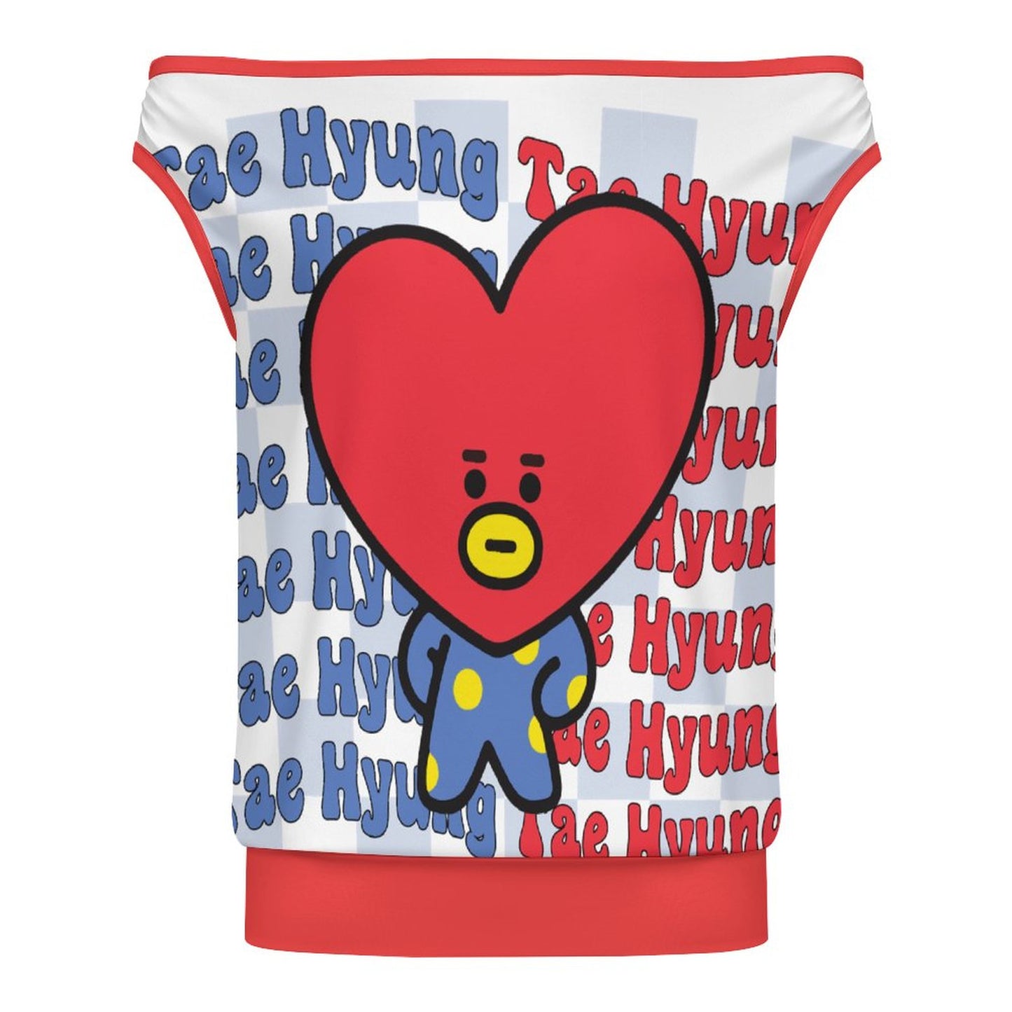 BT21 Tata V Taehyung Off-Shoulder T-Shirt | K-Pop Fan Merch All-Over Print