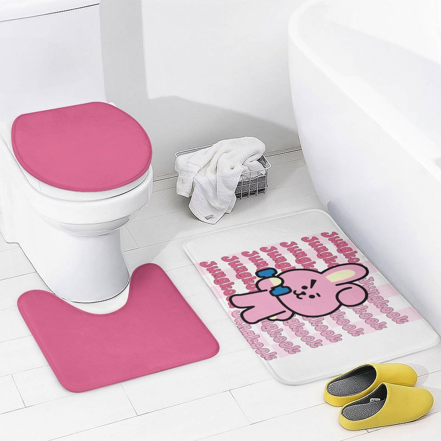 BT21 Cooky Jungkook Bathroom 4-Piece Set | K-Pop Fan Home Decor Gift