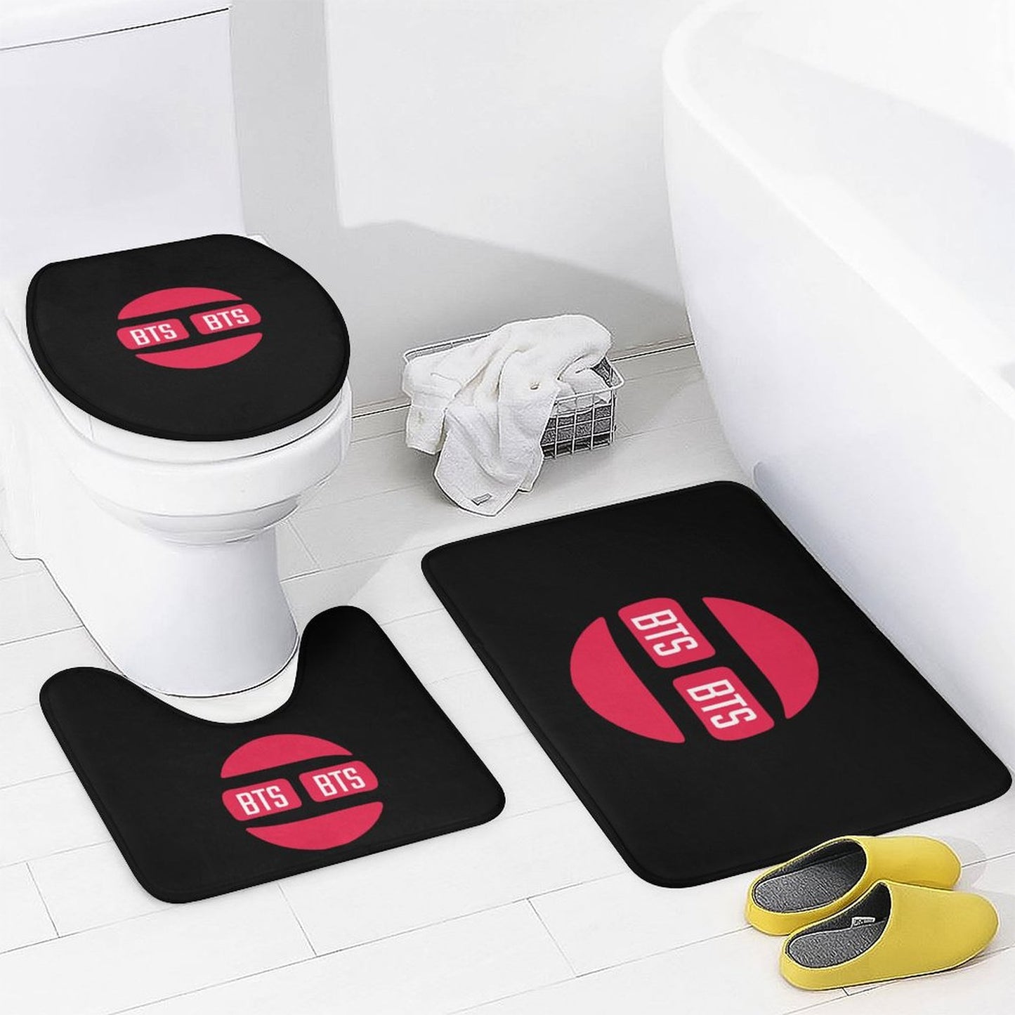 BTS Army 'We Are Bulletproof' Bathroom 4-Piece Set | K-Pop Fan Home Decor