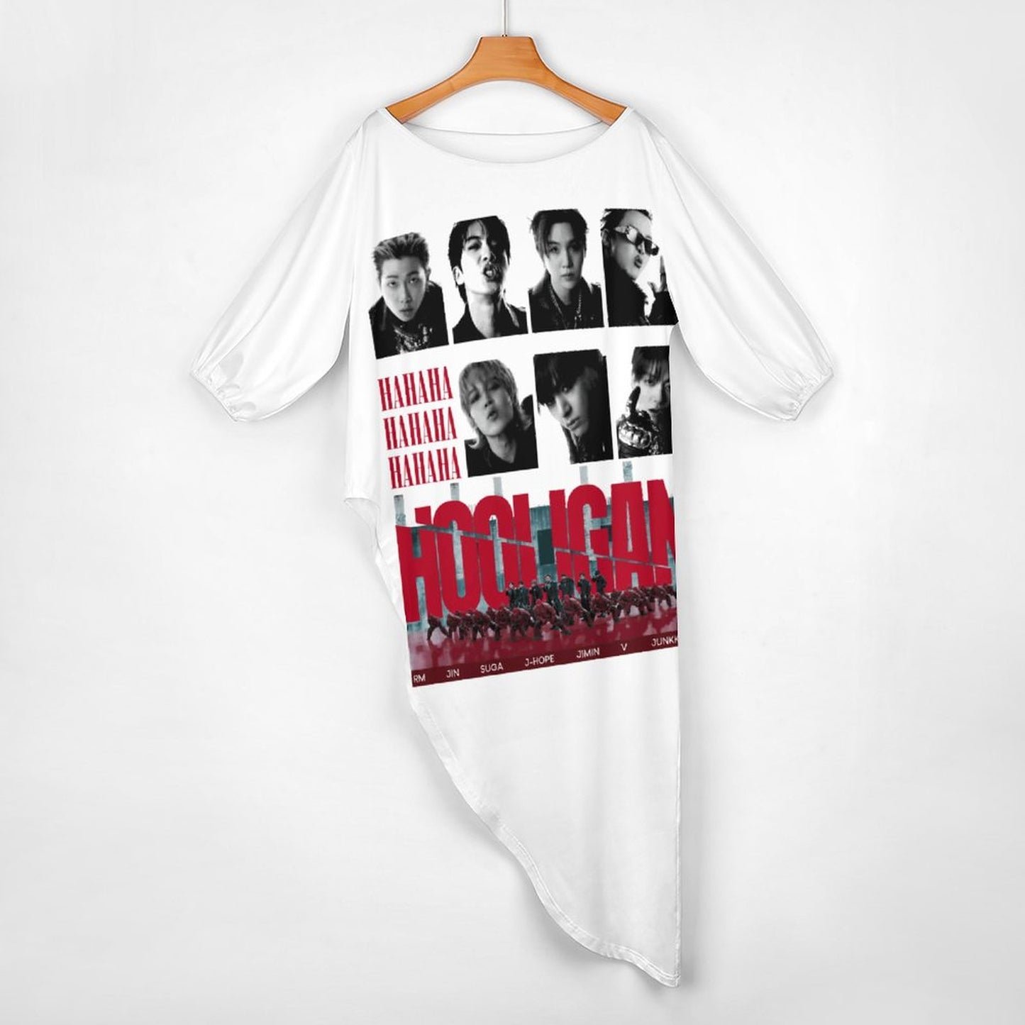 BTS Hooligan One-Shoulder Lounge Set | All-Over Print Two-Piece S-5XL