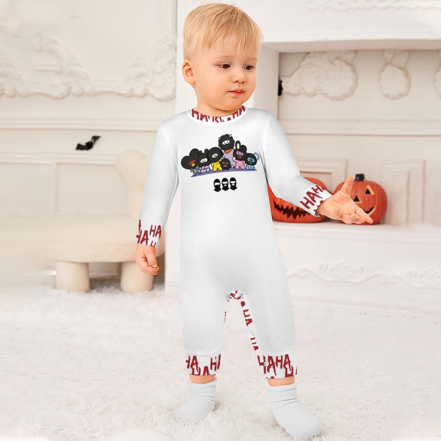 BT21 Hooligan Inspired Long Baby Romper – Premium Faux Cotton K-Pop Infused Onesie