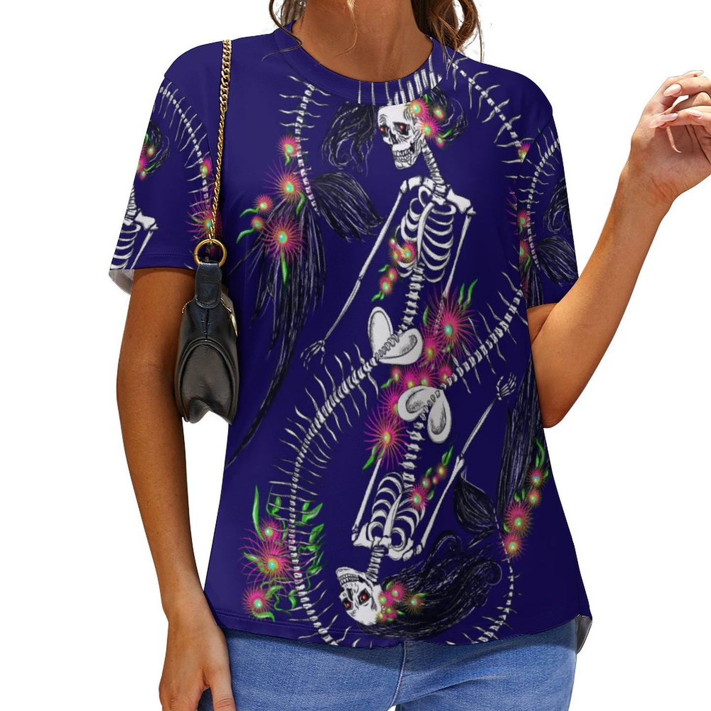 Skeleton Siren Short Sleeve T-Shirt – Premium Women's  Tee
