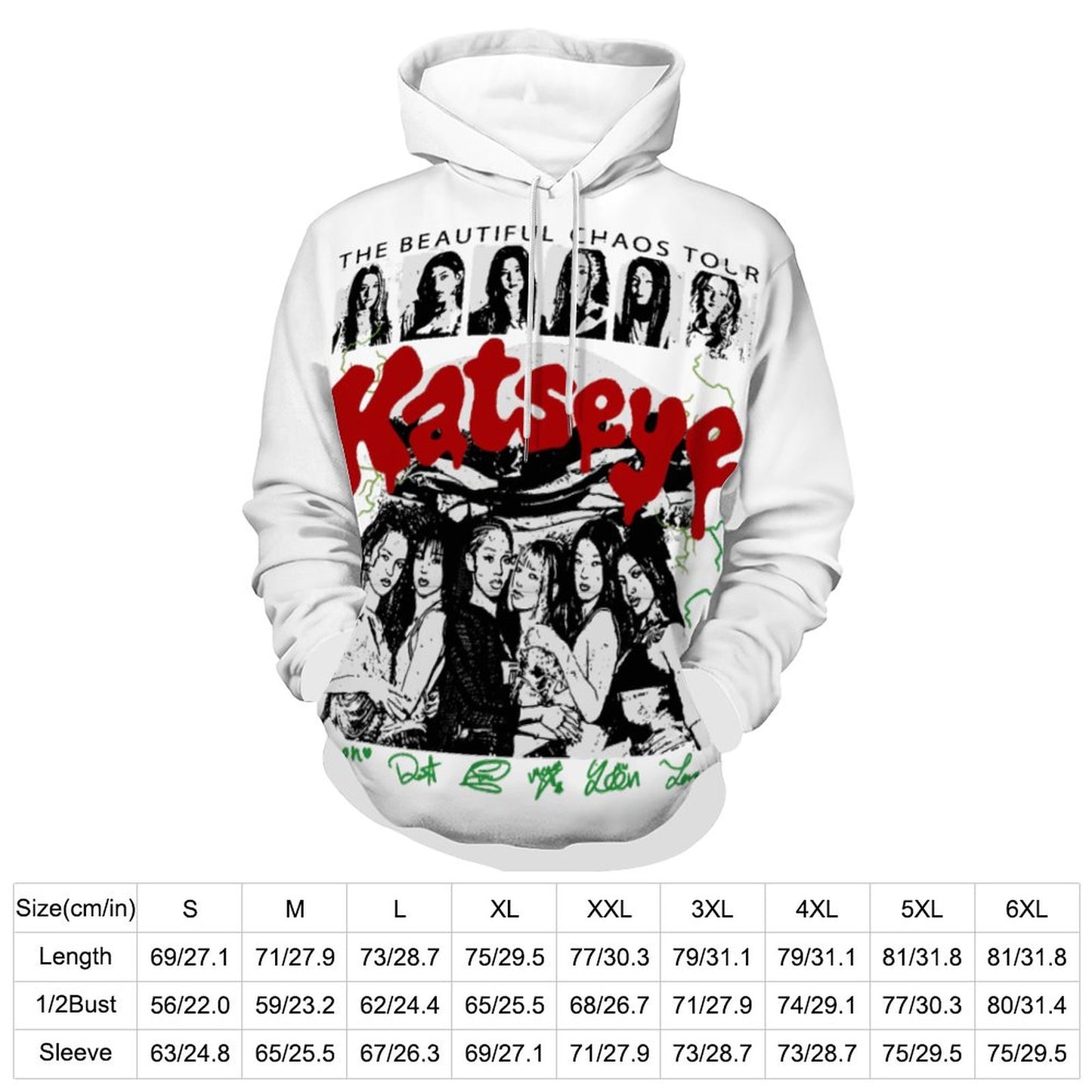 Katseye Tour Inspired Hoodie |  Double-Layer All-Over Print Fan Hoodie