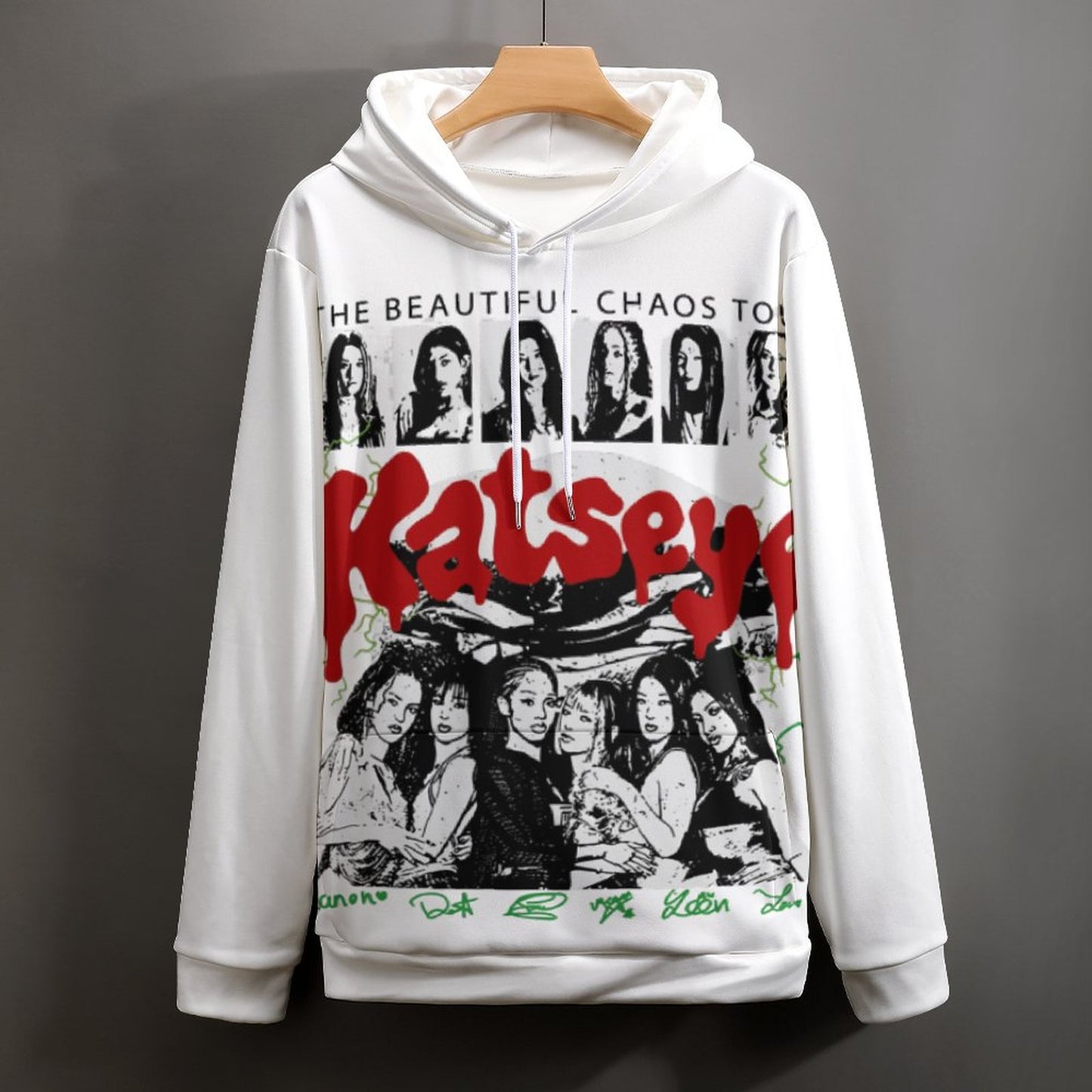 Katseye Tour Inspired Hoodie |  Double-Layer All-Over Print Fan Hoodie