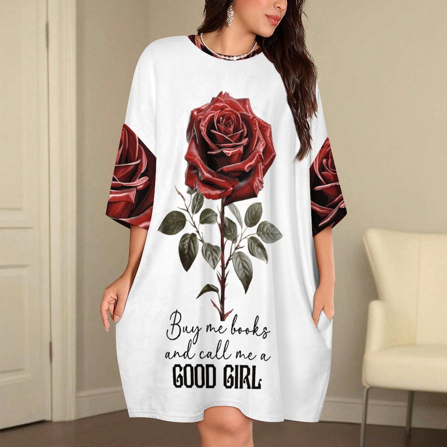 Buy Me All the Books Flannel Nightdress | BookTok Inspired Bookish Gift