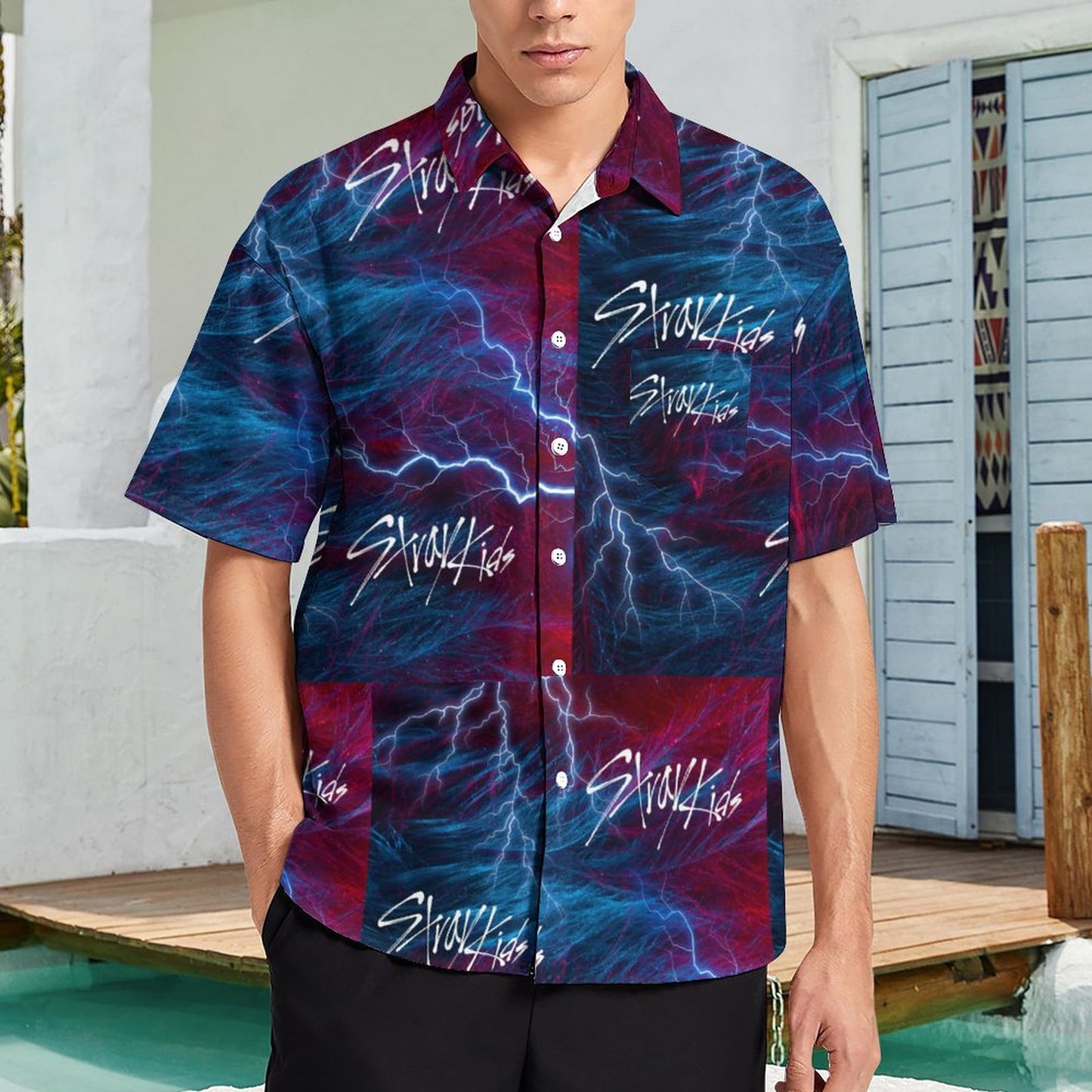 Men's Short Sleeve Father's Day Shirt with Pocket(XS-7XL)