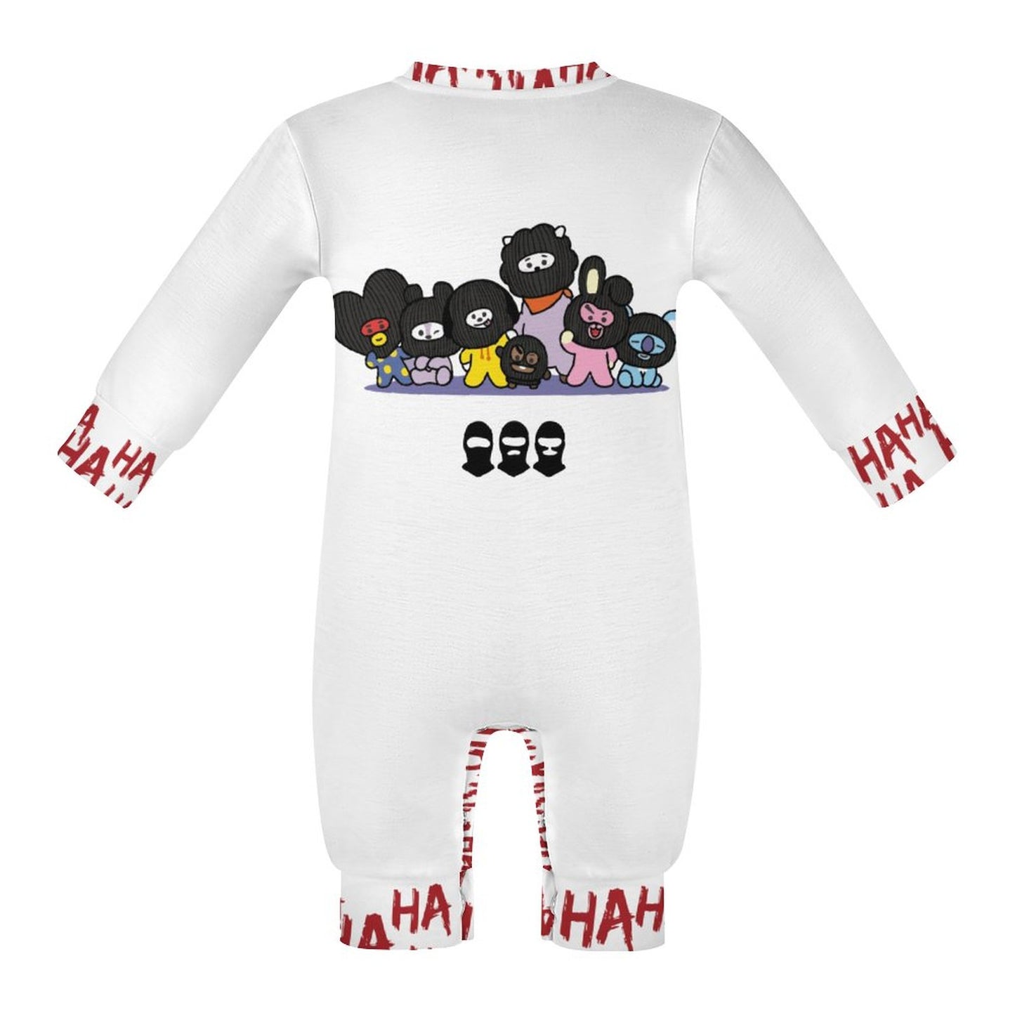 BT21 Hooligan Inspired Long Baby Romper – Premium Faux Cotton K-Pop Infused Onesie