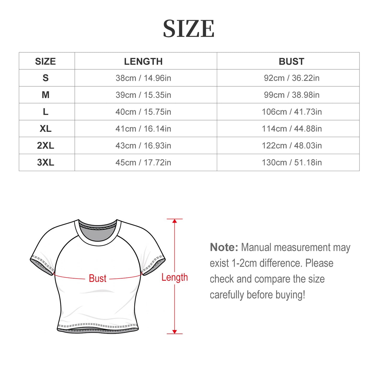 180gsm Cropped T-Shirt(All-Over Printing)