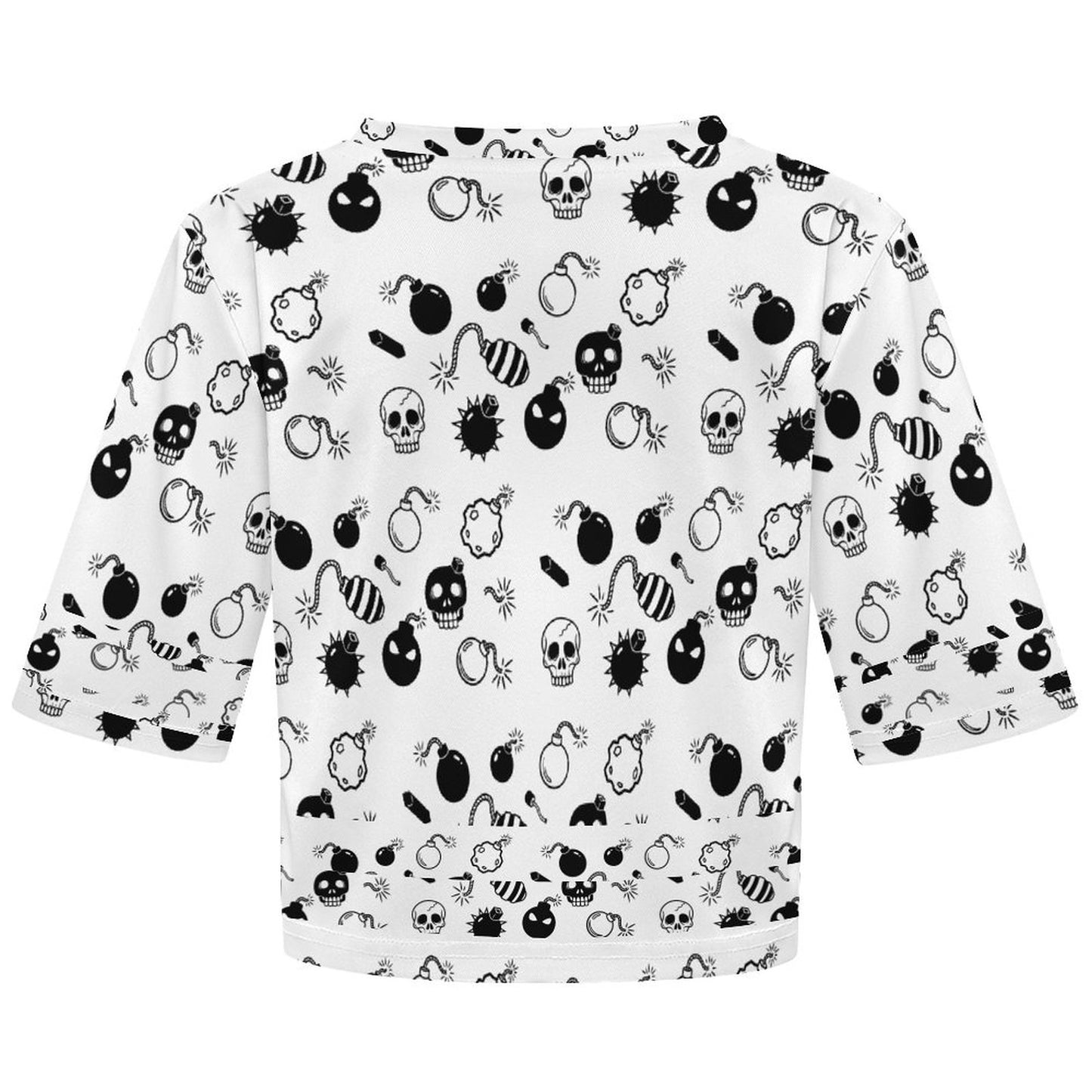 I'm Not Mean I'm Spicy V-Neck Rugby Jersey · Edgy Y2K Grunge Shirt · Skulls & Bombs Alt Streetwear
