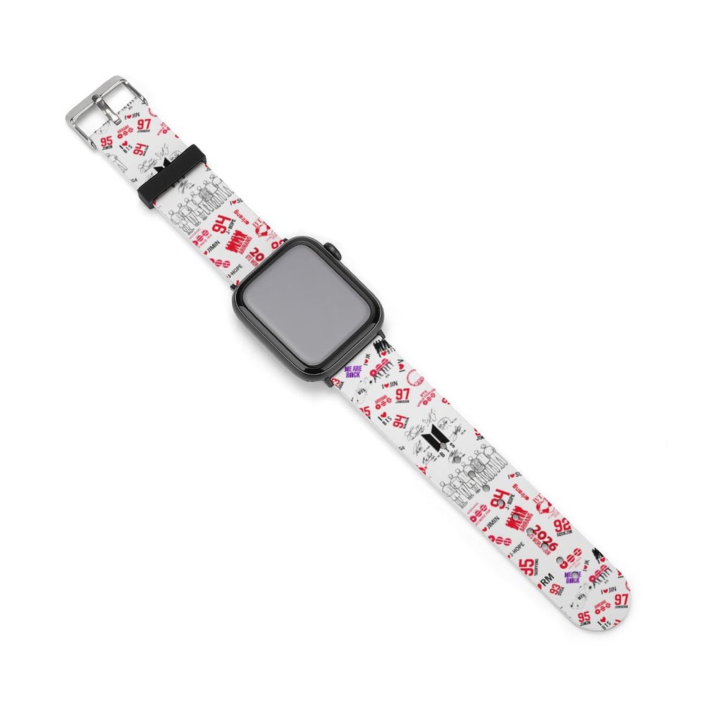 BTS Hooligan Style Silicone Apple Watch Band | Edgy K-Pop Streetwear Watch Strap for ARMY
