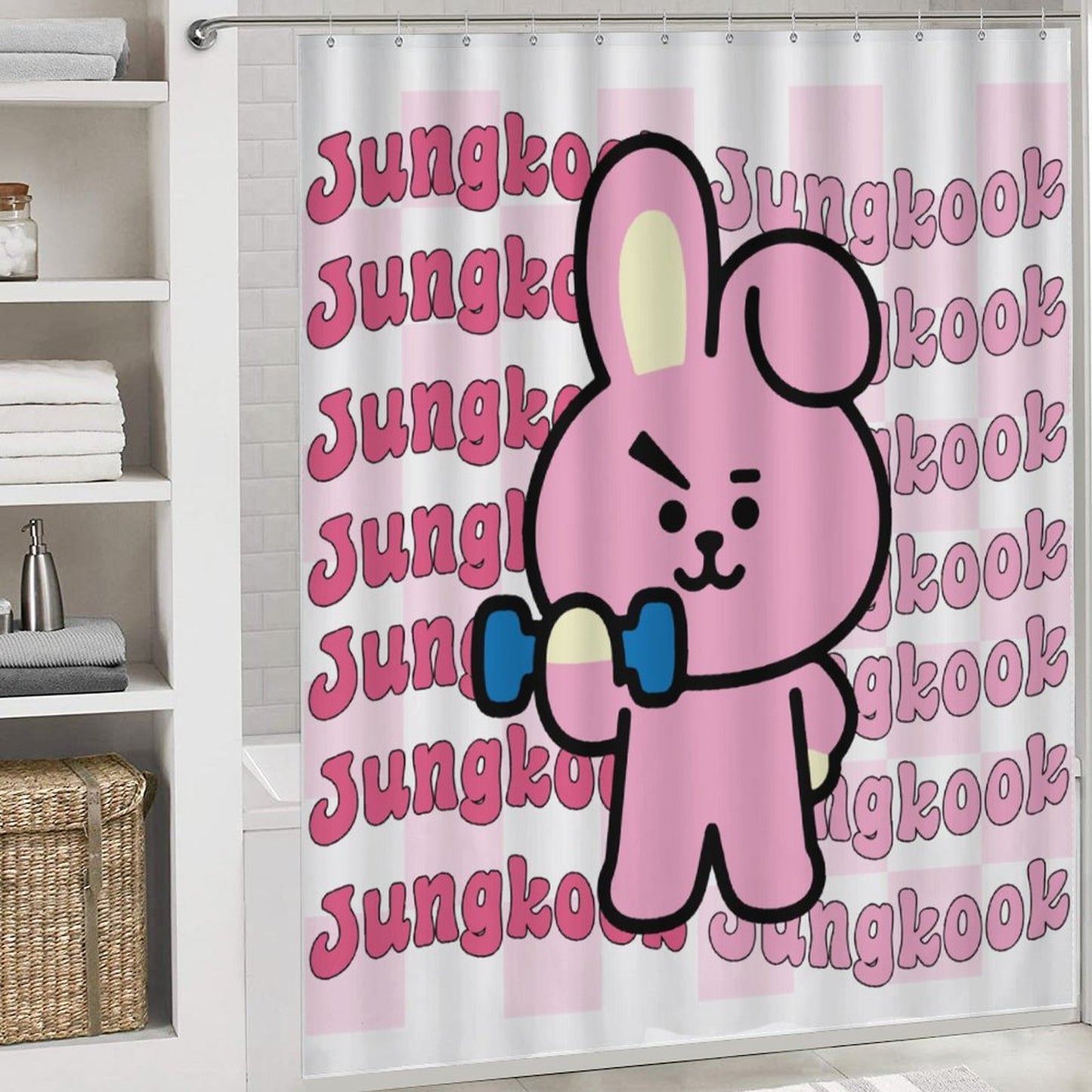 BT21 Cooky Jungkook Bathroom 4-Piece Set | K-Pop Fan Home Decor Gift