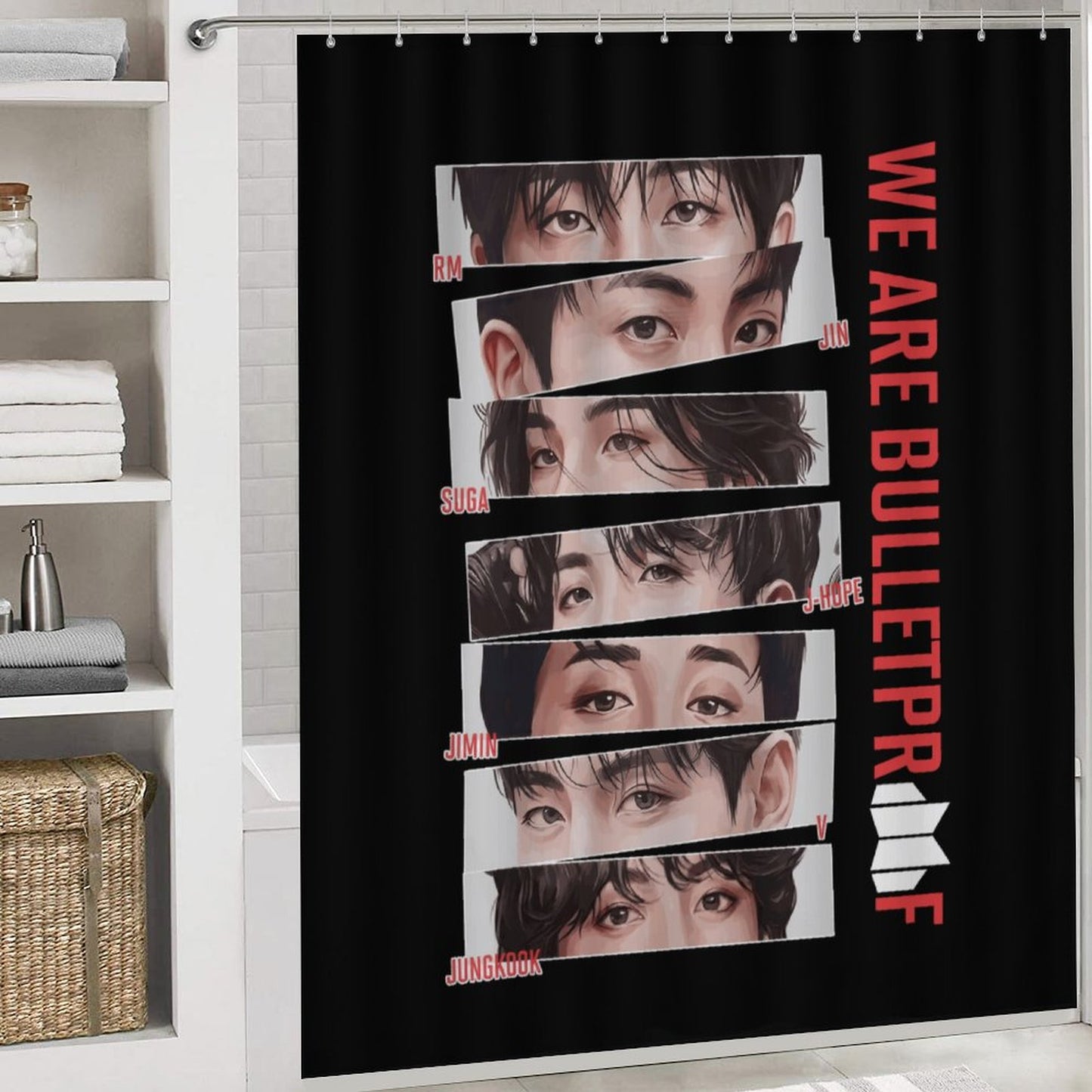 BTS Army 'We Are Bulletproof' Bathroom 4-Piece Set | K-Pop Fan Home Decor