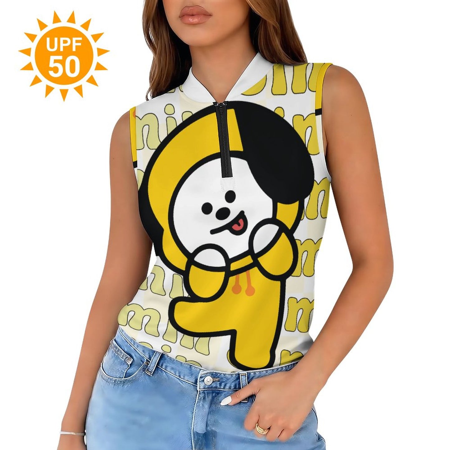 BT21 Chimmy Jimin Women's UPF50+ Golf Tank Top | K-Pop Fan Merch All-Over Print