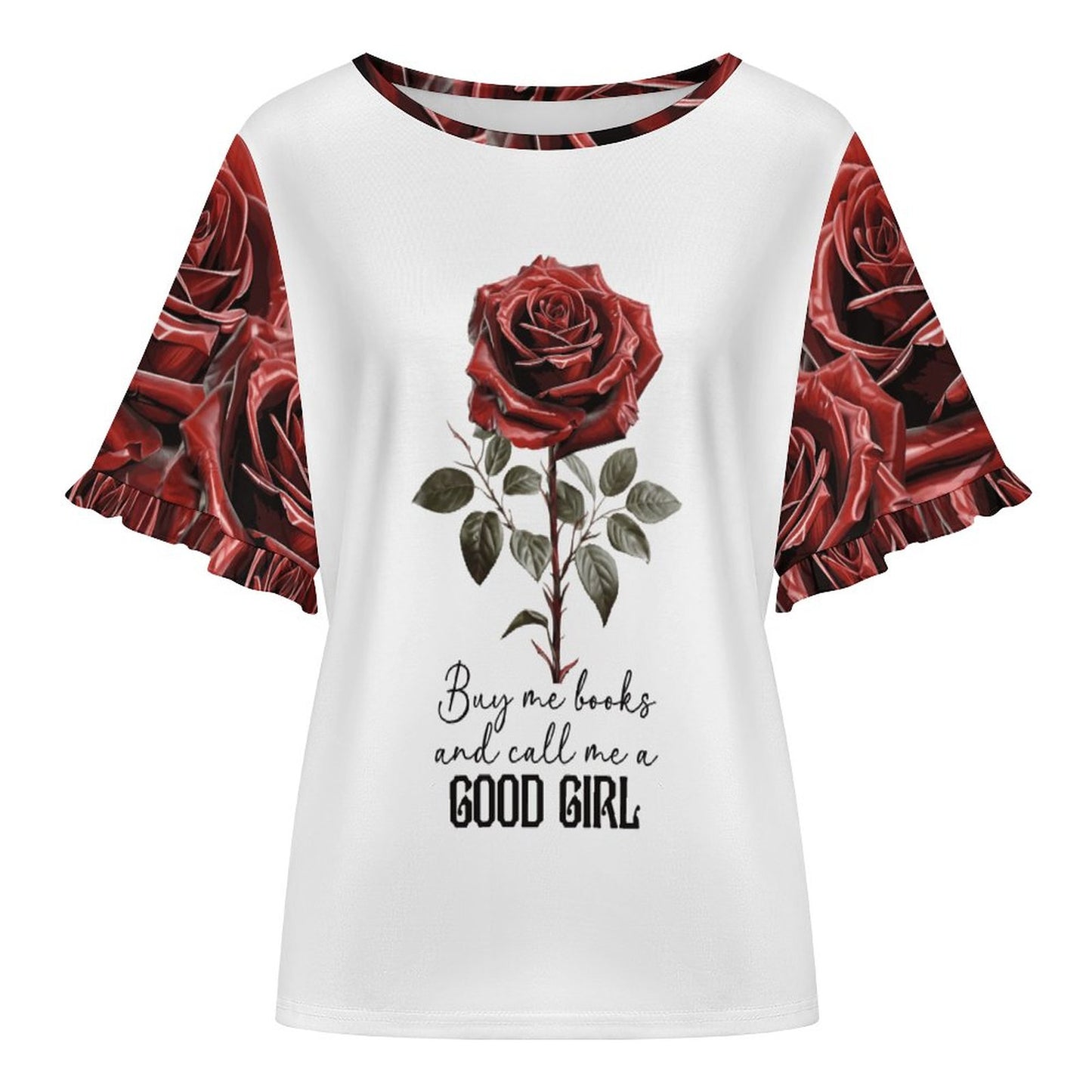 Buy Me All the Books Flared Sleeve T-Shirt | BookTok Inspired Bookish Gift