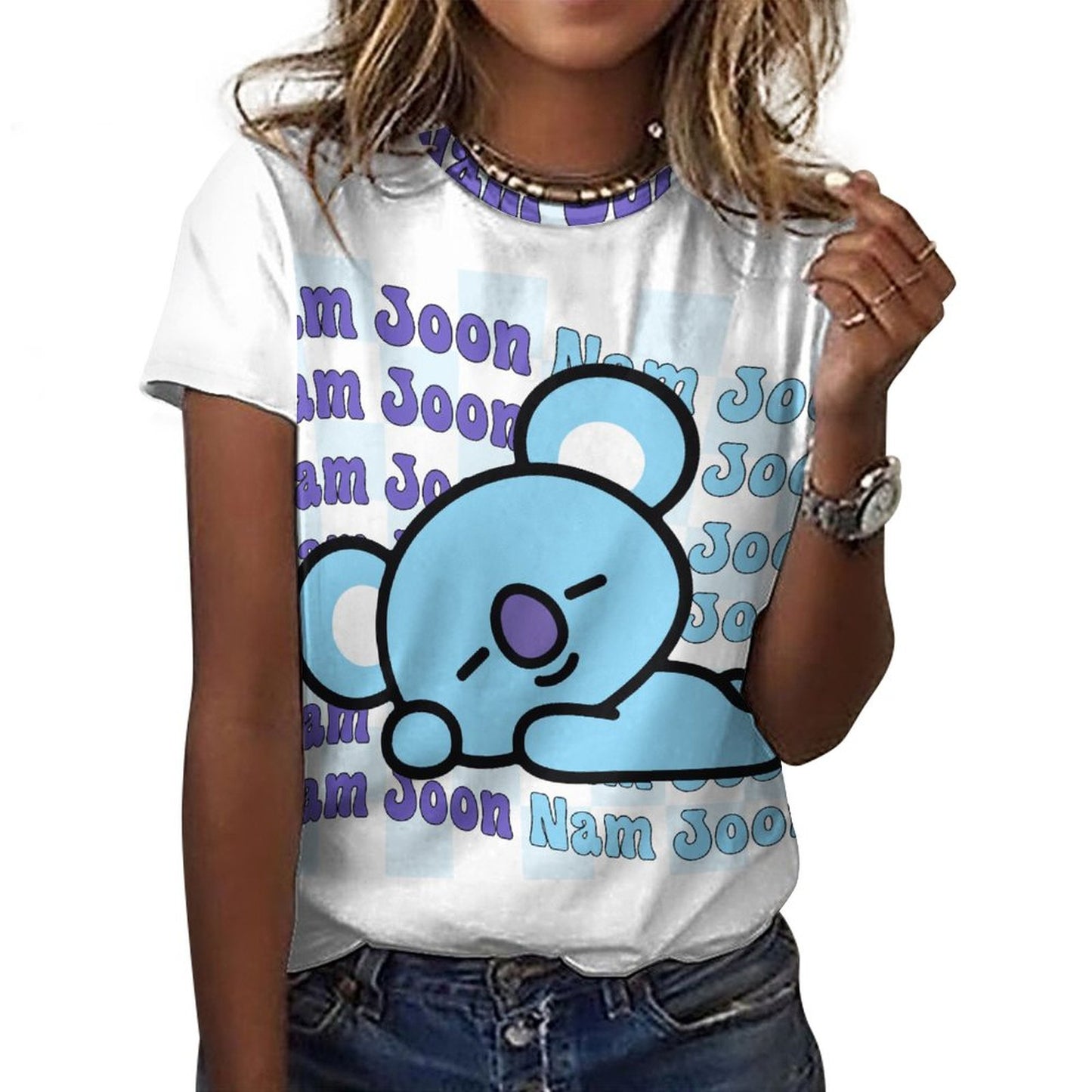 BT21 Koya RM Namjoon Women's Cotton T-Shirt | K-Pop Fan Merch All-Over Print