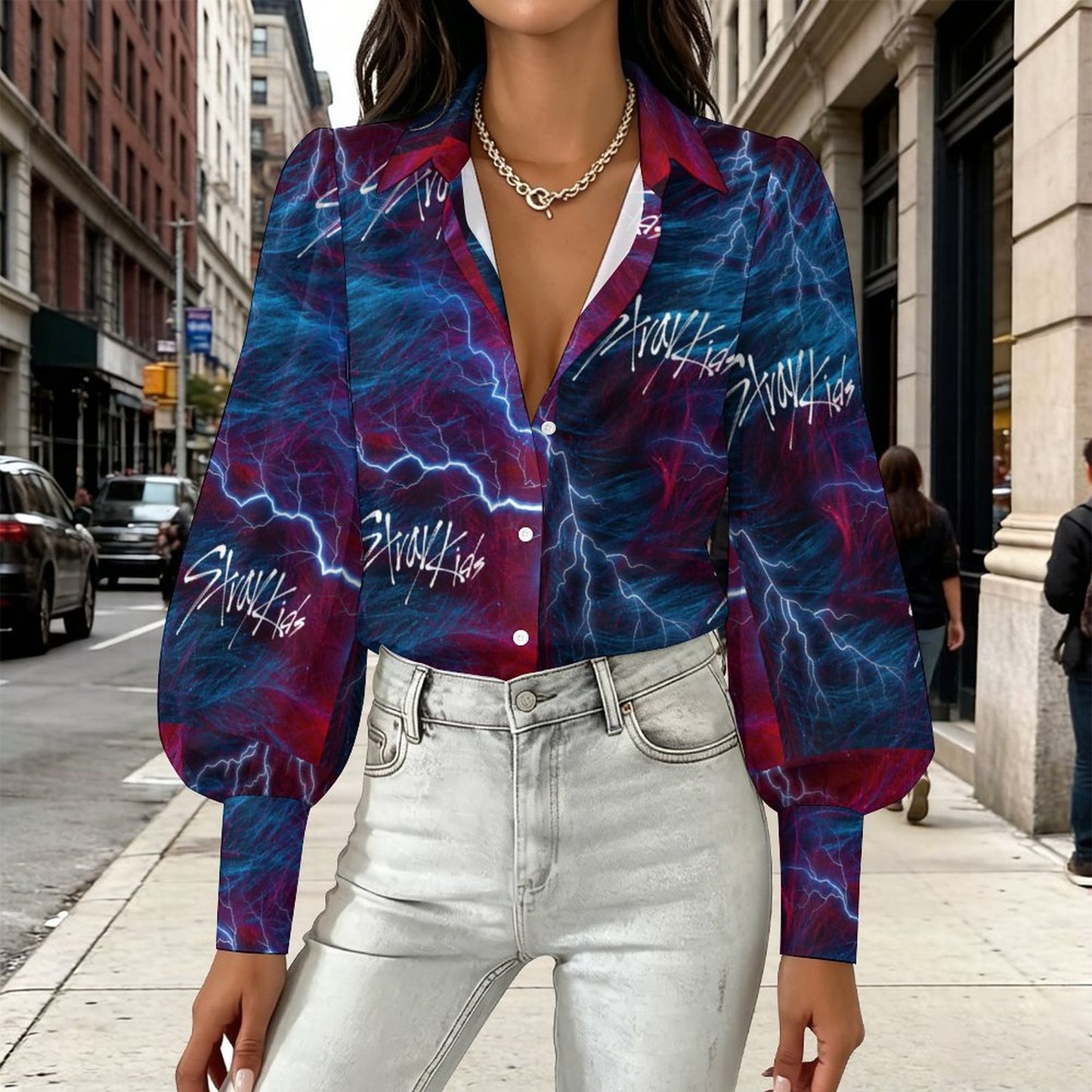 120gsm Lantern Long Sleeve Shirt(All-Over Printing)