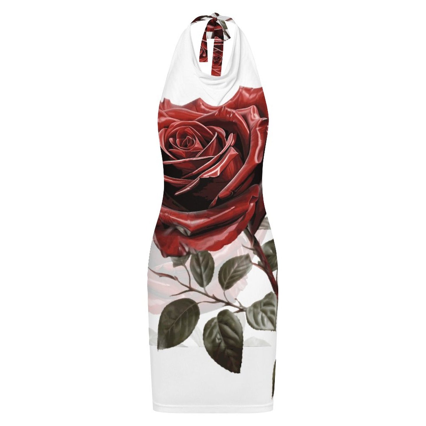 Roses Are Red Mesh Swimsuit Cover-Up Dress | Beach Vacation Swimwear Gift