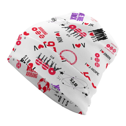 BTS Hooligan Inspired Streetwear Beanie | All-Over Print K-Pop Pullover Skull Cap for ARMY