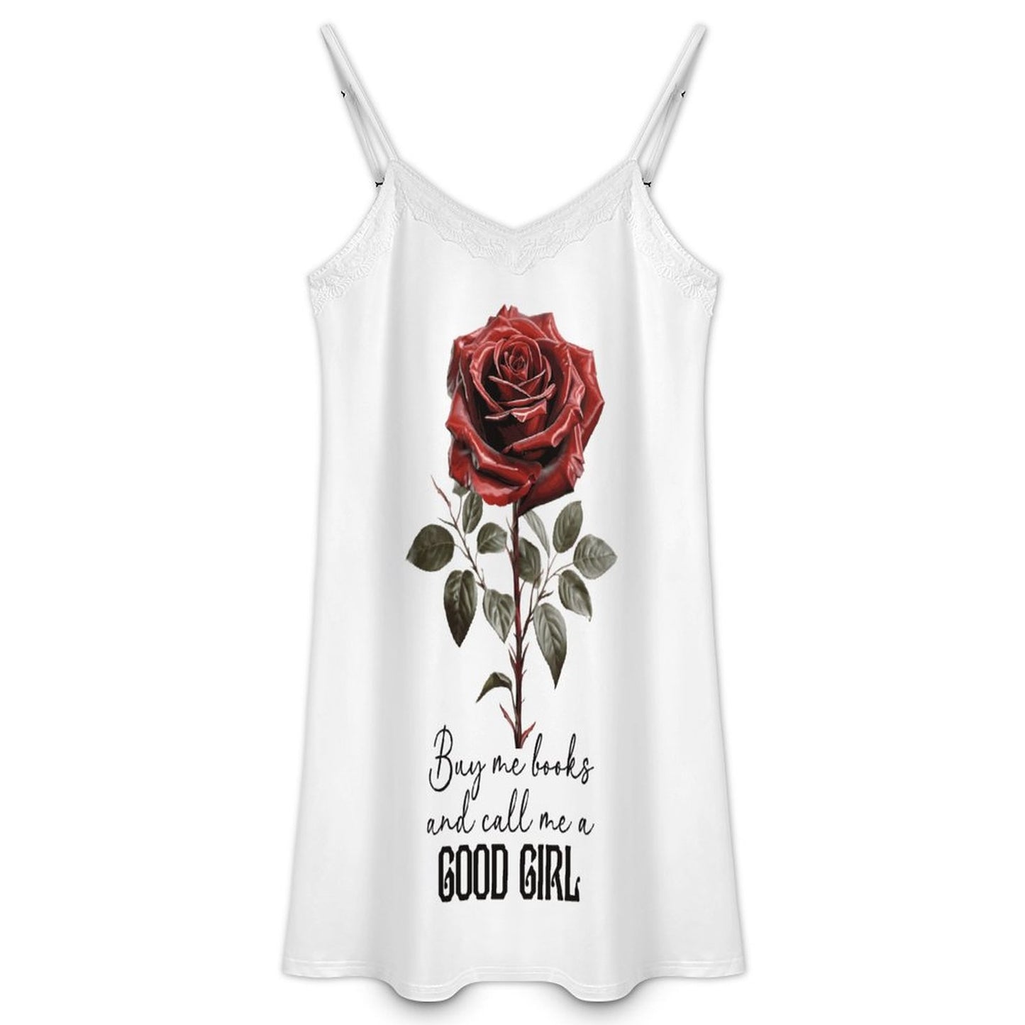 Buy Me All the Books Lace Camisole Nightgown | BookTok Inspired Funny Bookish Gift