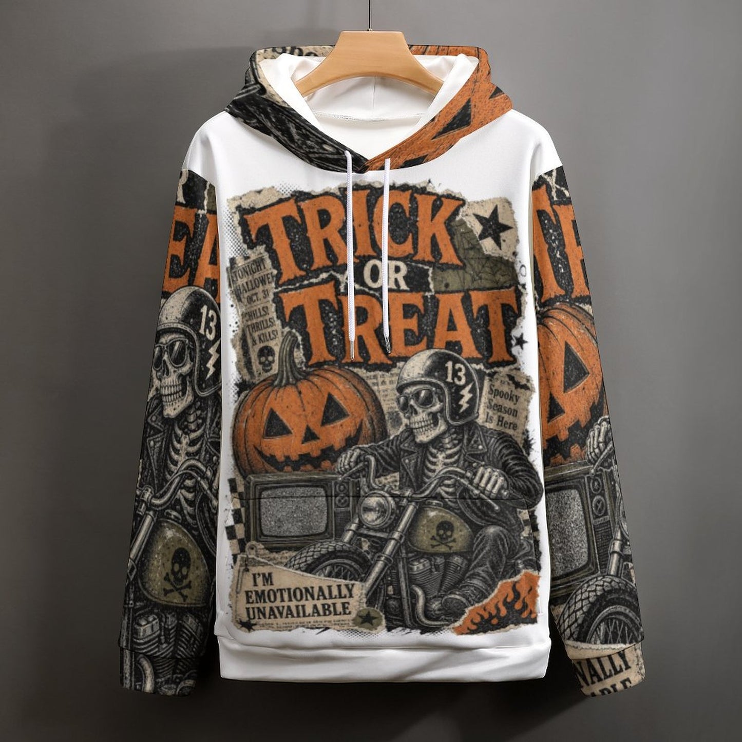 Trick or Treat Emotionally unavailable  Women's Graphic Hoodie (All-Over Printing)